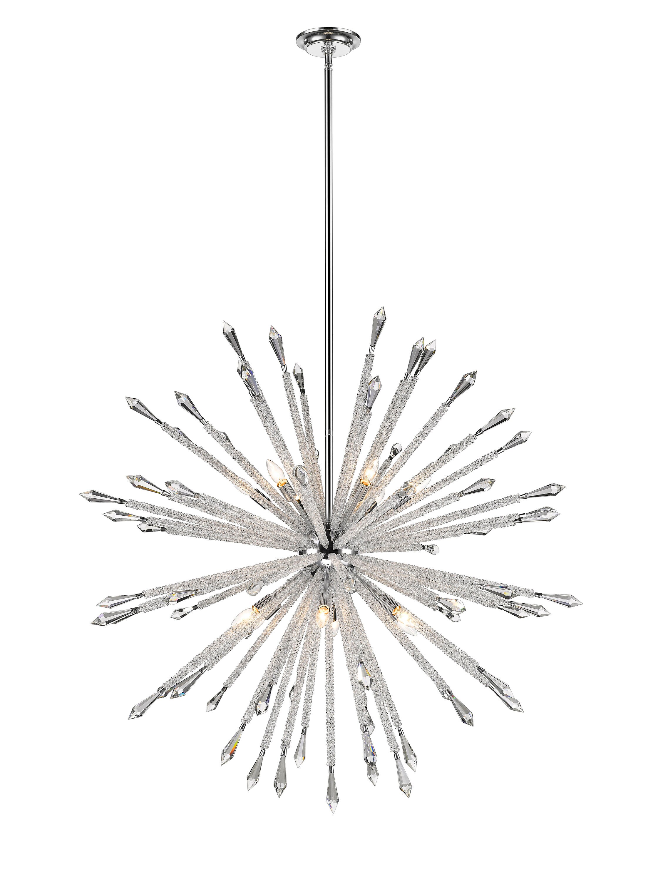 Chrome Crystal 12-Light Spherical Chandelier