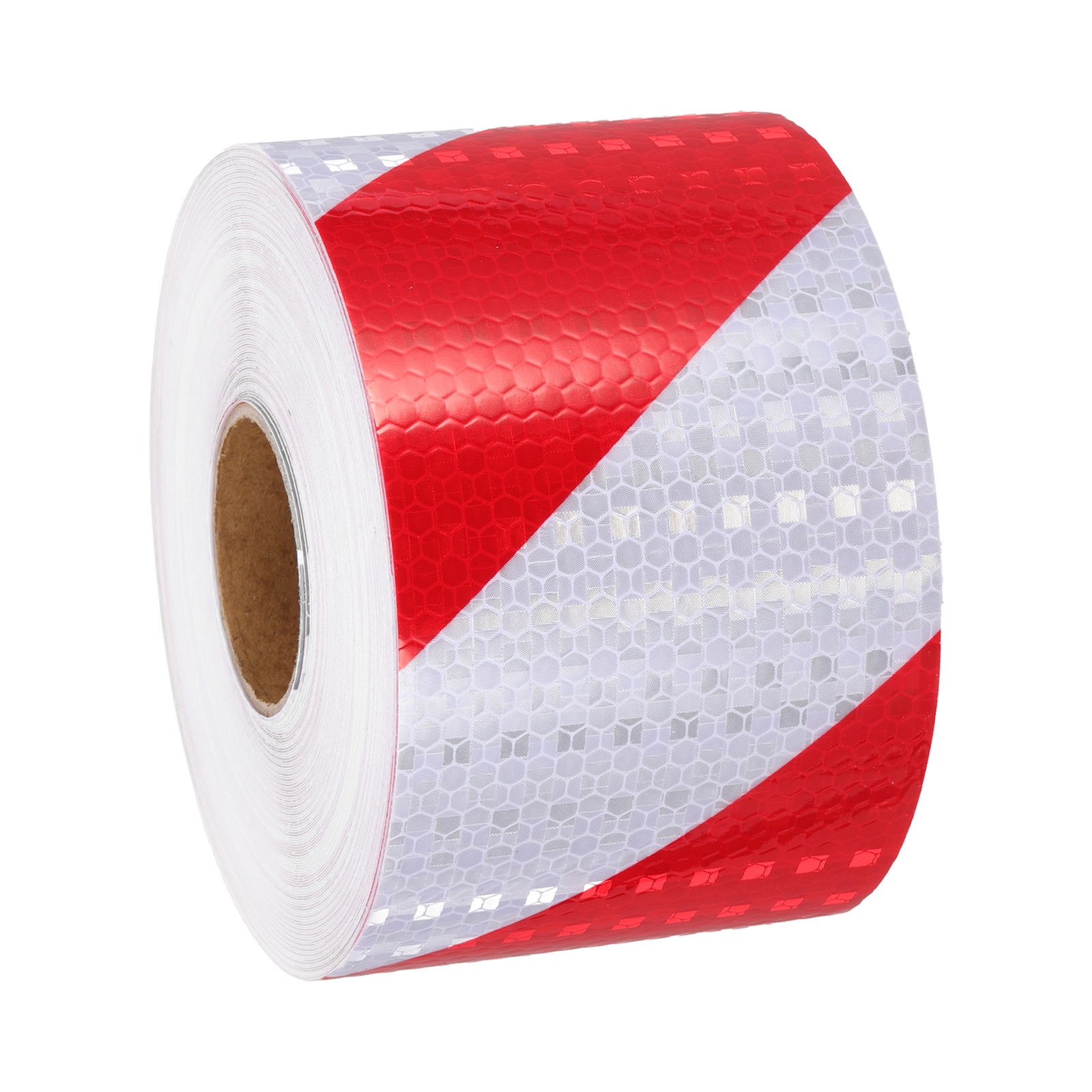 Unique Bargains Reflective Tape 3 Inch x 82 ft Warning Safety Sticker Night Reflectors Self-Adhesive Trailer Reflector Twill Tape for Cars Trucks Trailer Red White