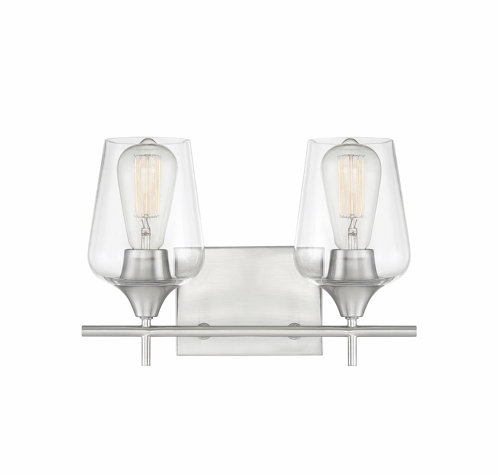 Savoy House Essentials 8-4030-2-SN Octave 13.75-in 2 -Light Nickel Bohemian/global Vanity light