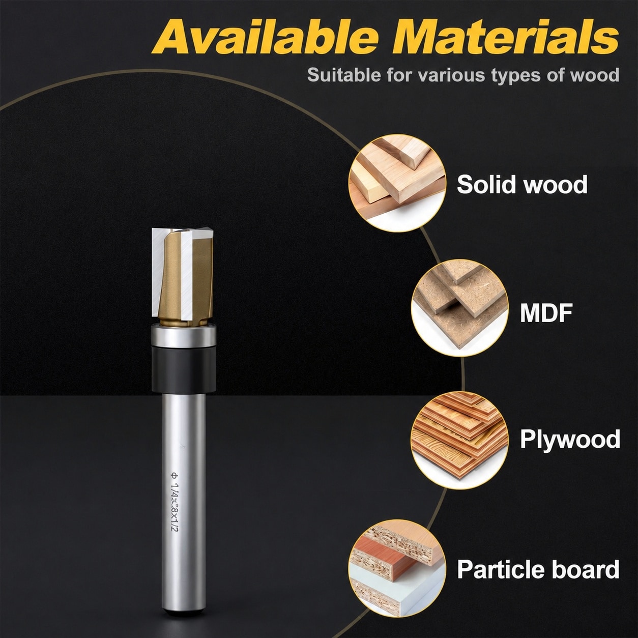 Phewnyzo LPW0723W117 Trimming-Cutout-Router-Bits - View #4