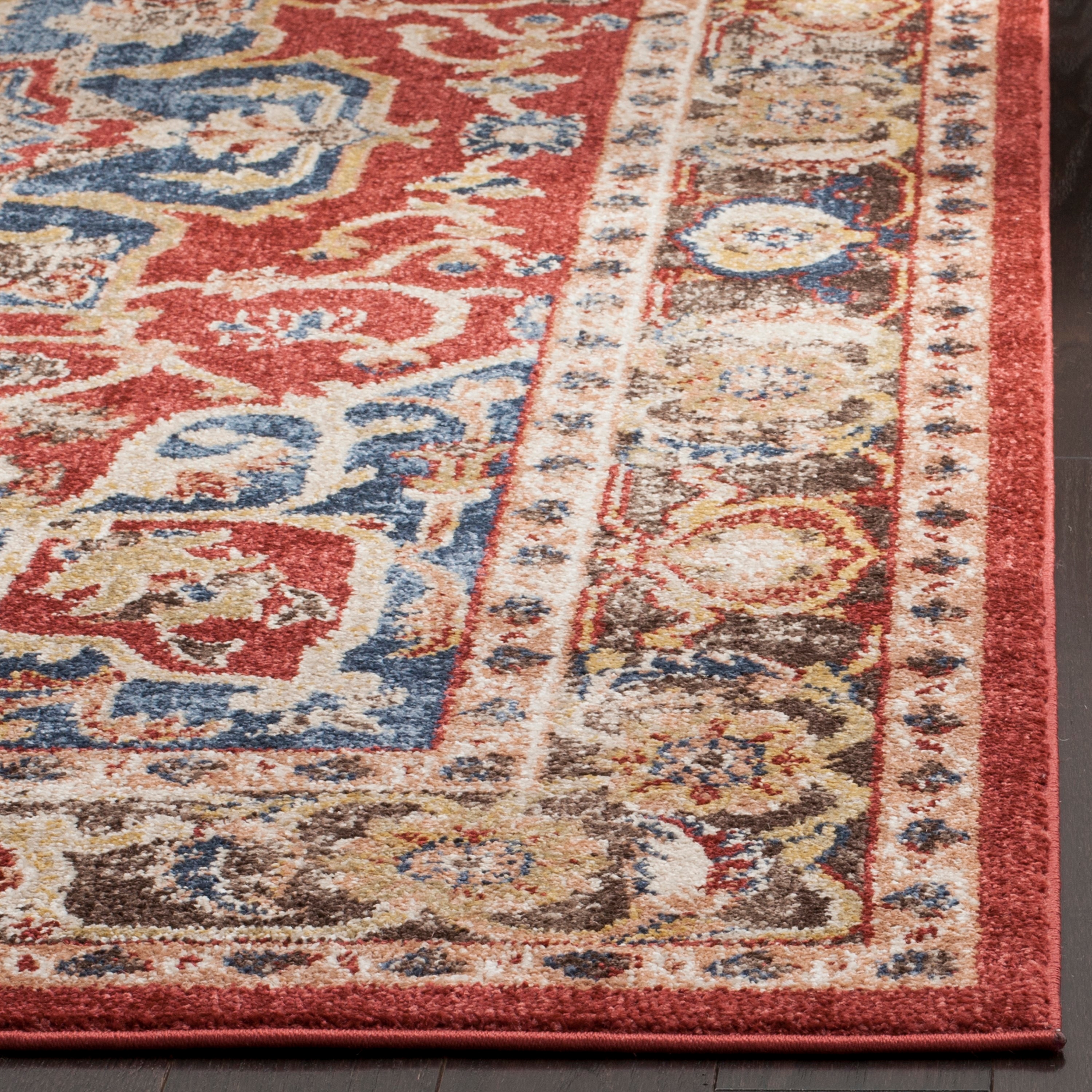 Royal Bijar 3' x 5' Red Synthetic Traditional Accent Rug