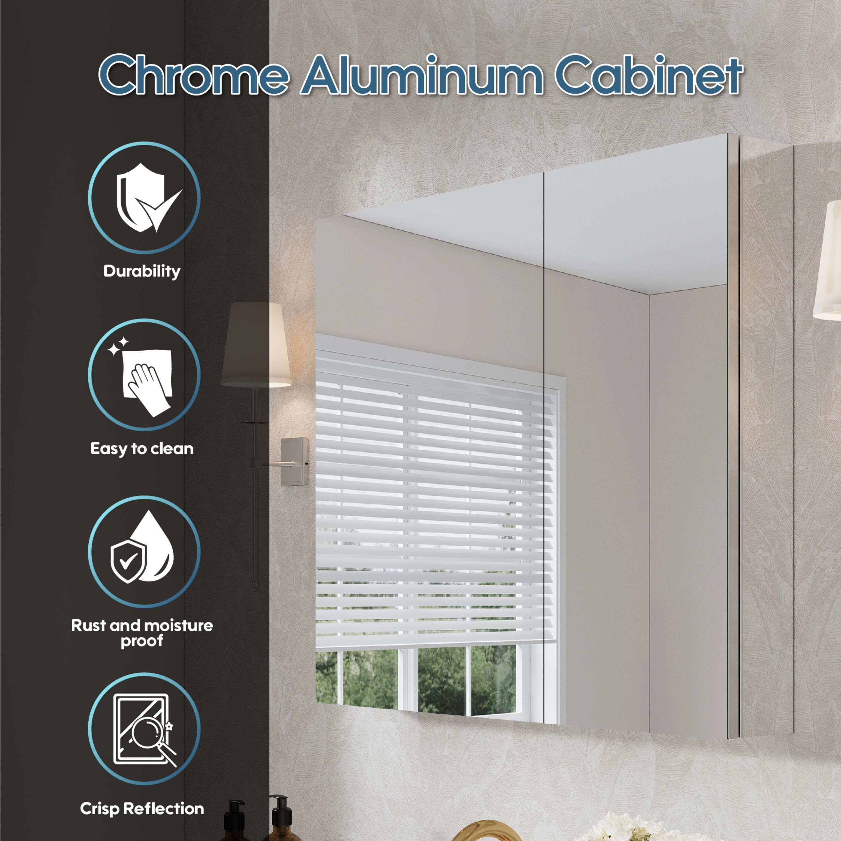 WELLFOR ROSA3630MC Bathroom-Medicine-Cabinets - View #4