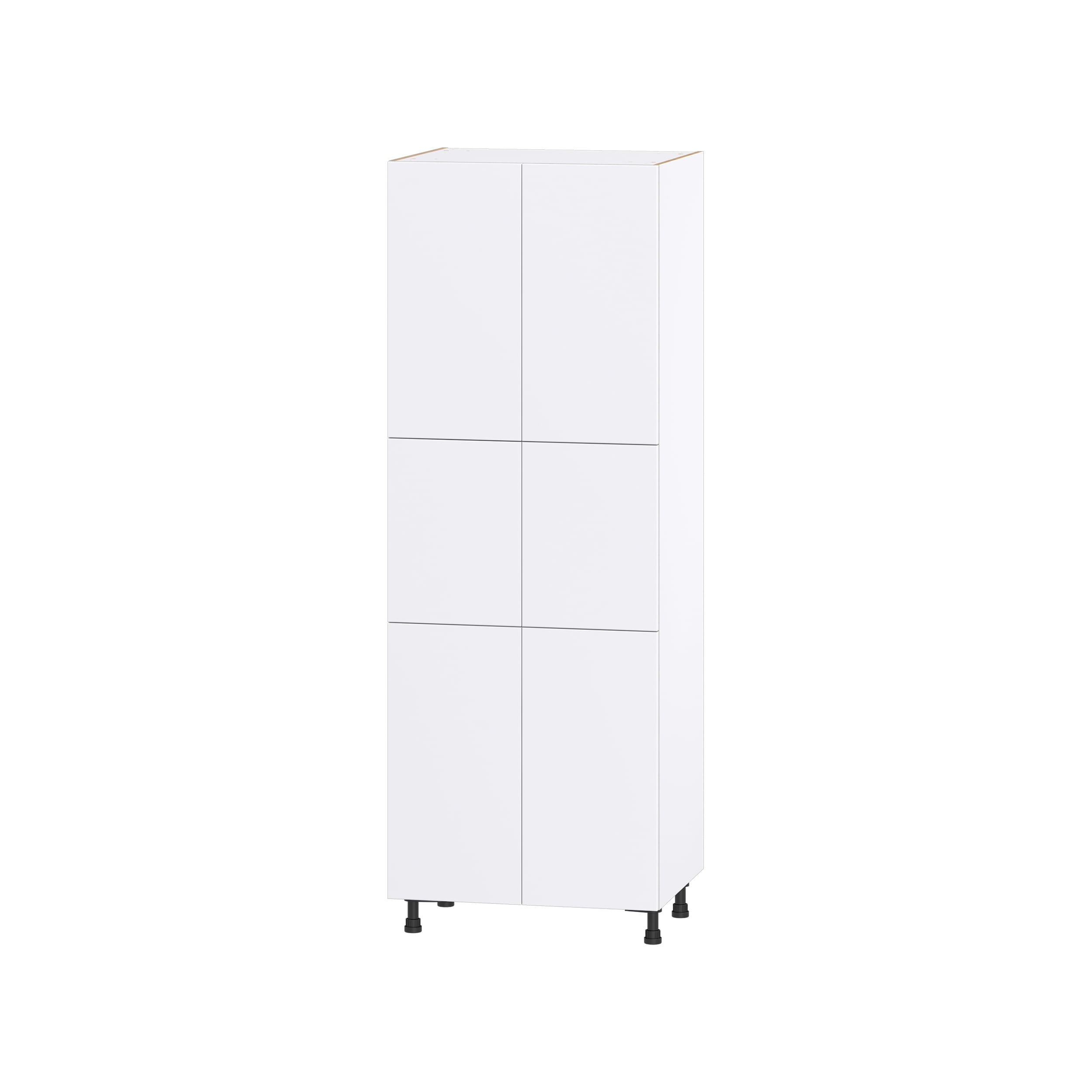 Hugo&Borg Lasalle 30-in W x 89.5-in H x 24-in D Bright White Slab Pantry Fully Assembled Cabinet (Flat Panel Slab Door Style)