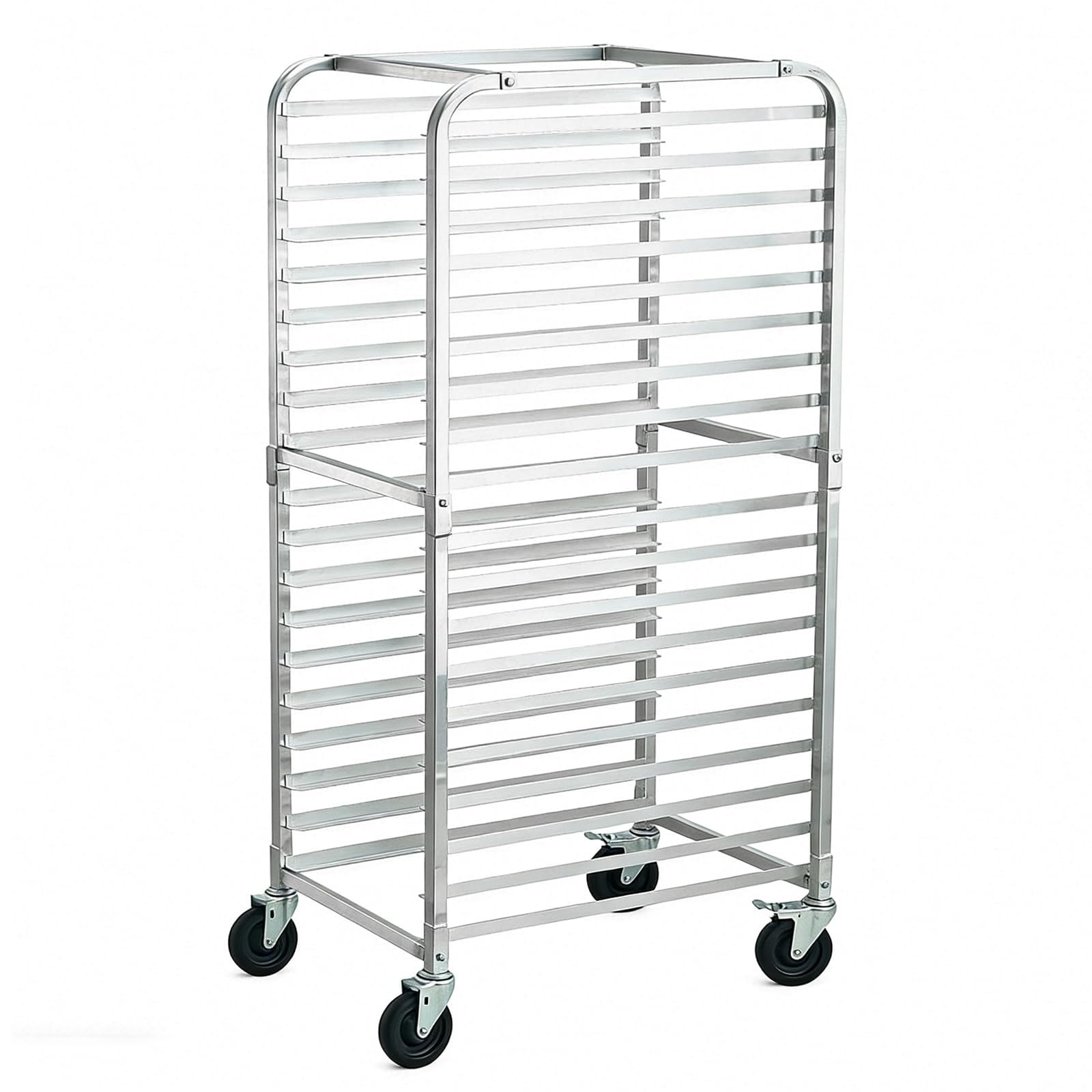 DEXSO - 20 Tier Aluminum Bun Pan Rack with Wheels
