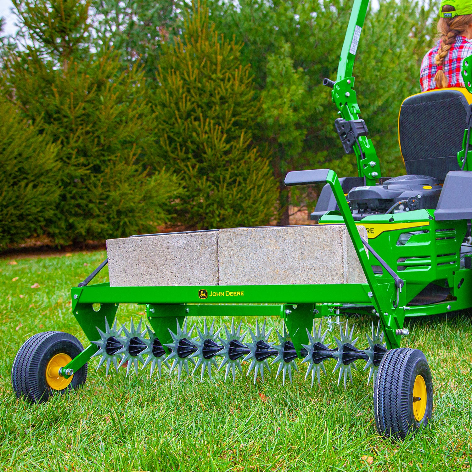 John Deere 40 In Spike Lawn Aerator In The Spike Lawn Aerators Department At 8224