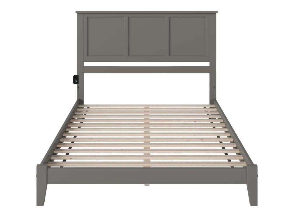 AFI Furnishings Madison Grey Queen Wood Platform Bed in the Beds ...