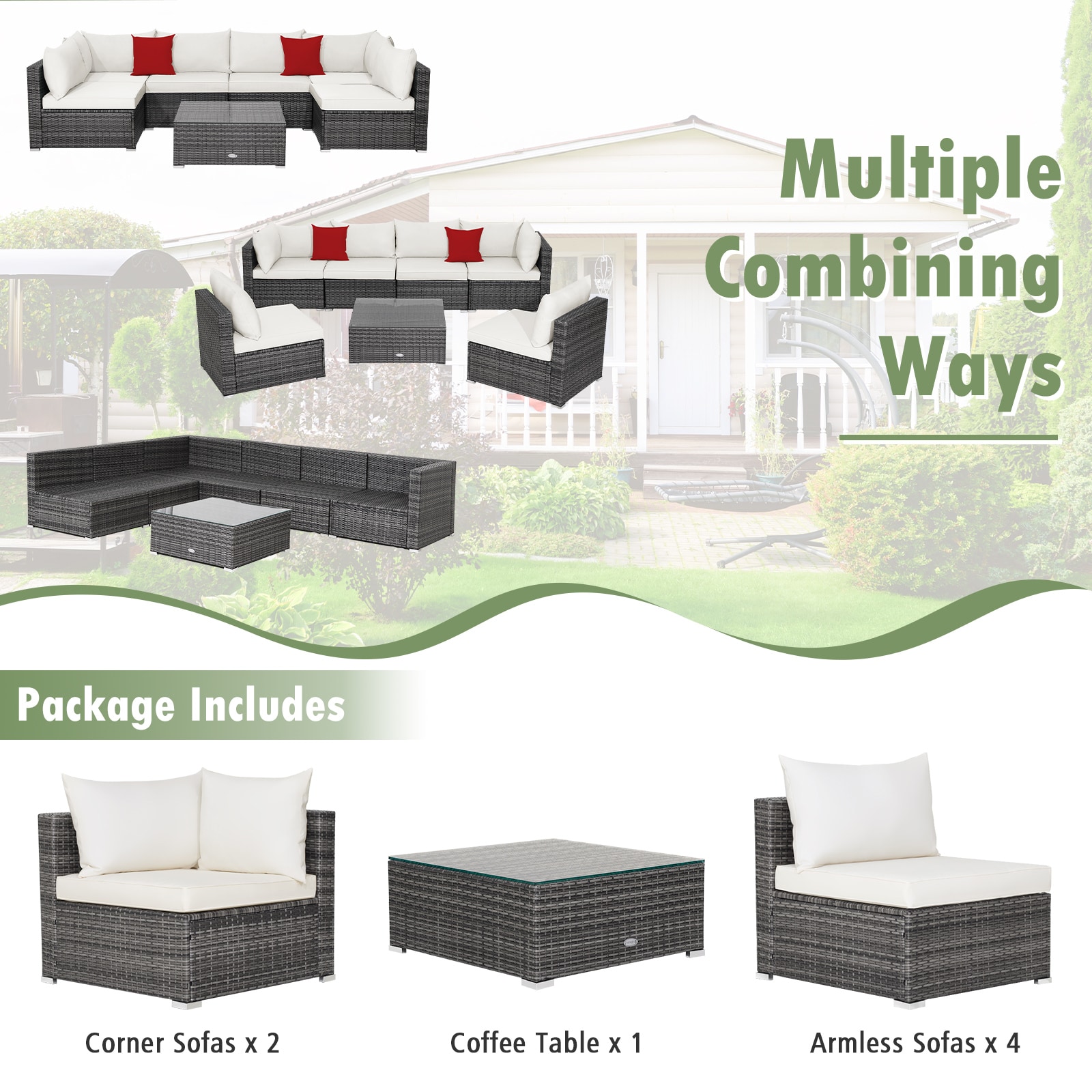 Slickblue D-CO-+HW93407WH Patio-Sofas-Daybeds - View #5