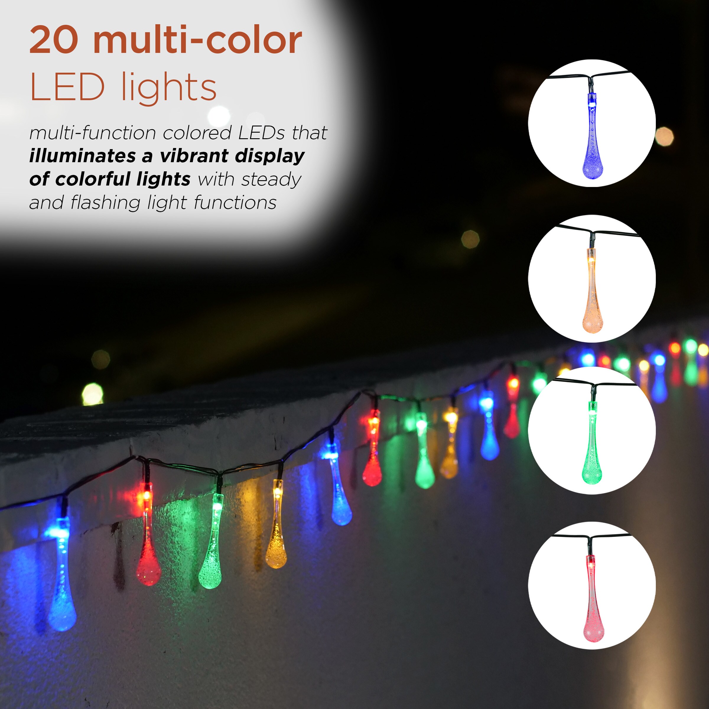 Alpine Corporation QMC198SLR-2 Patio-String-Lights - View #4