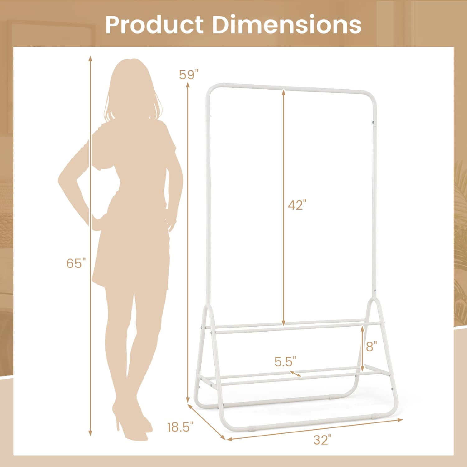 Slickblue D-CO-HW06401ZJ Garment-Racks - View #4