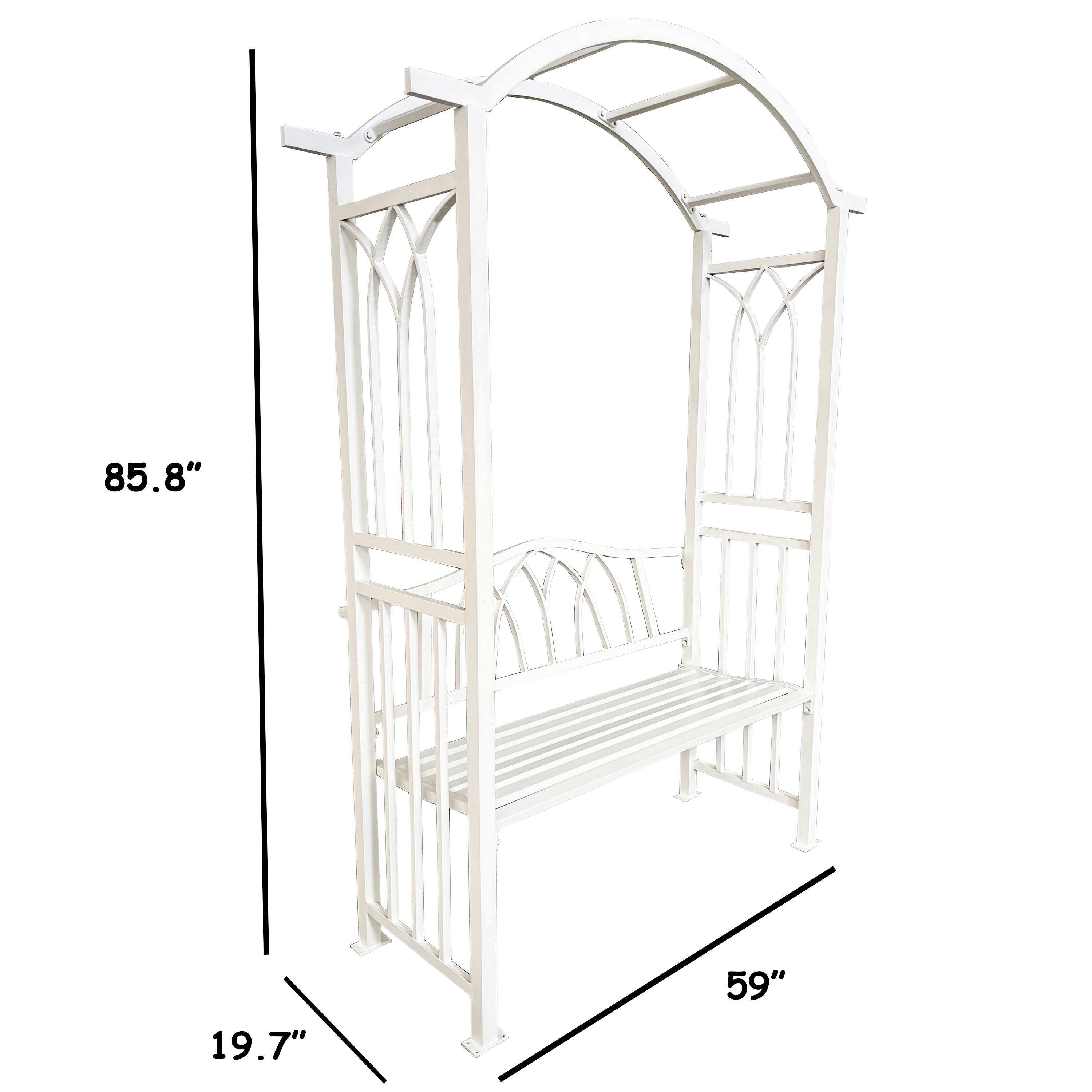 Oakland Living GA-5018-WT Garden-Arbor - View #3