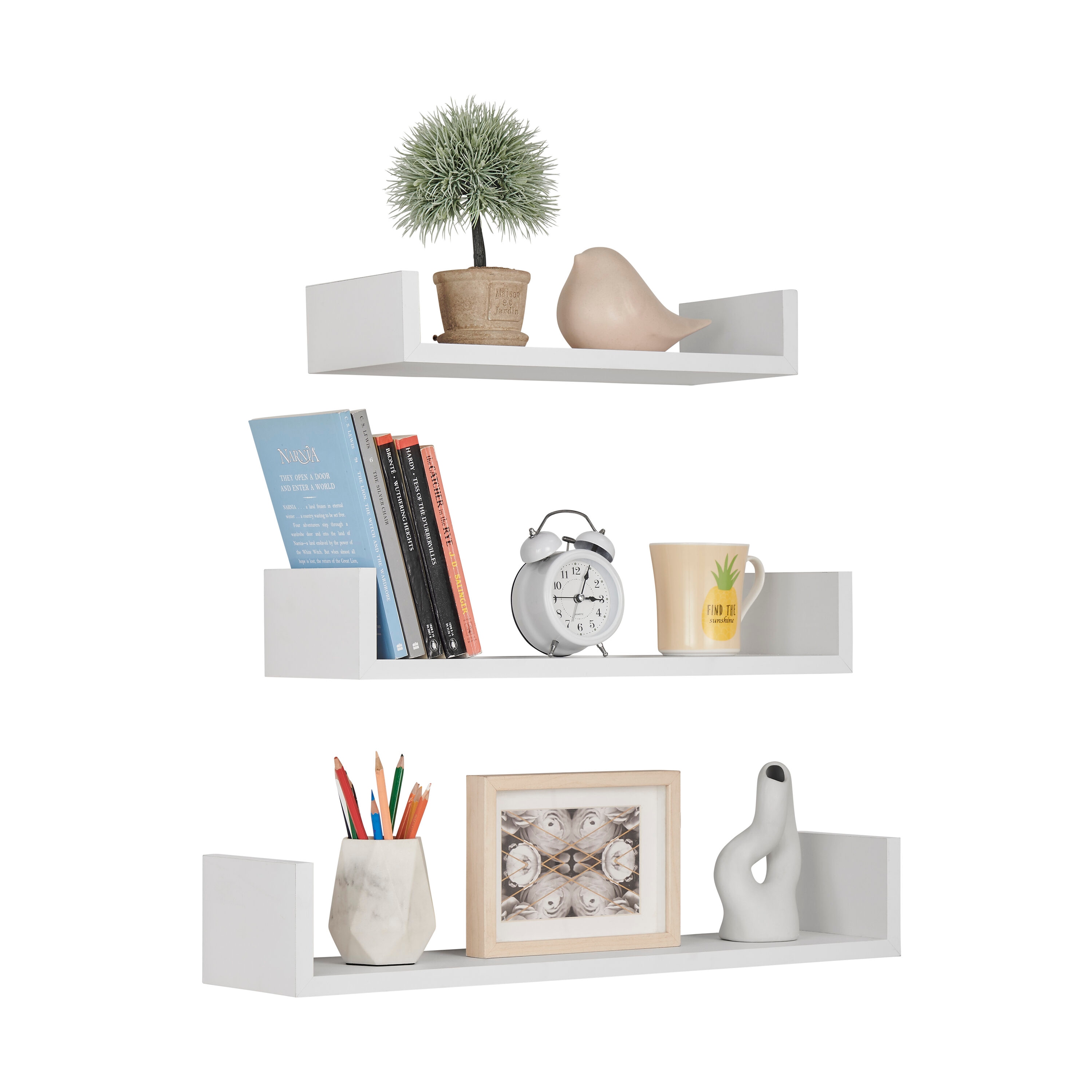 Danya B. XF22039WH Wall-Mounted-Shelving - View #12