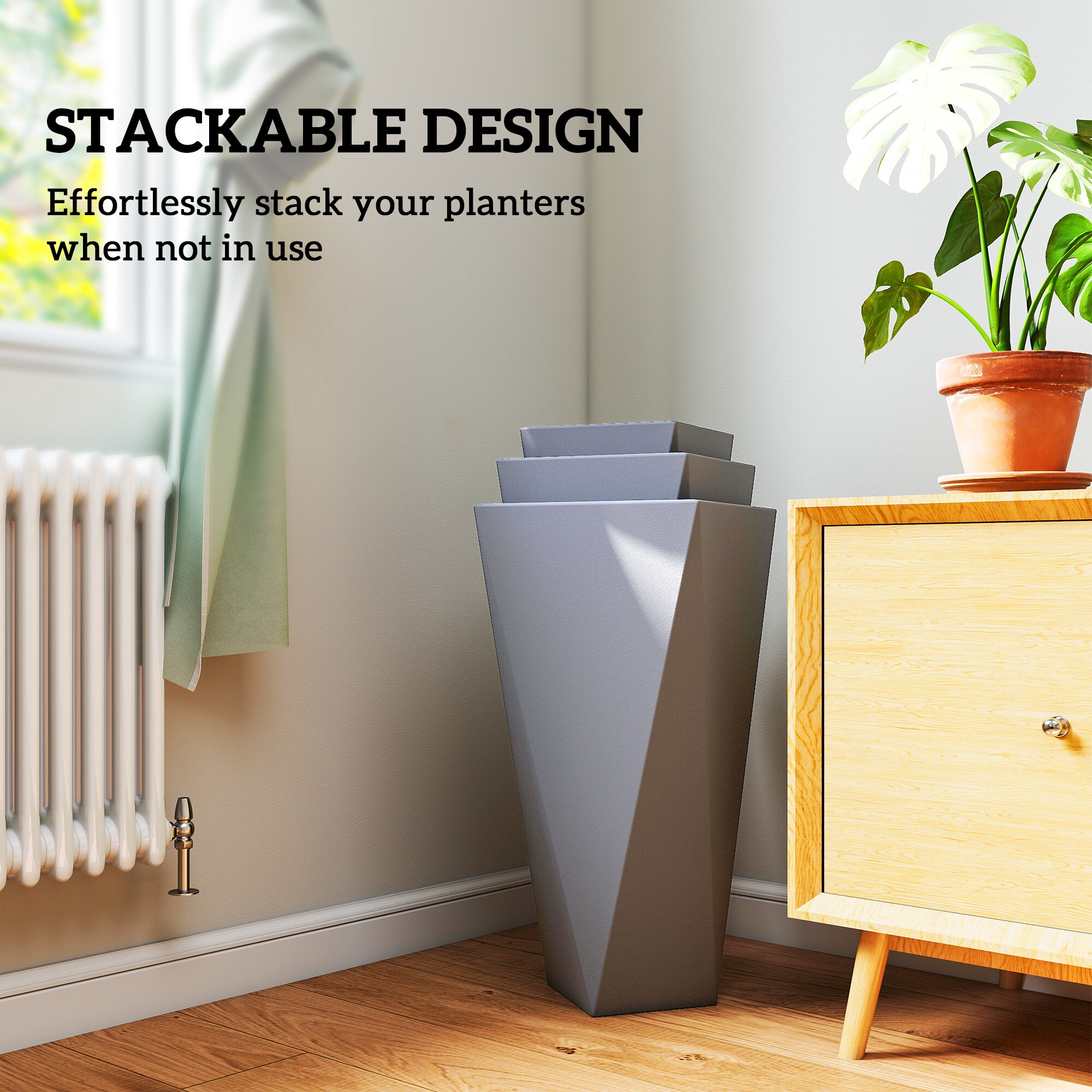 Outsunny 84H-109V00GY Planter-Window-Box - View #8