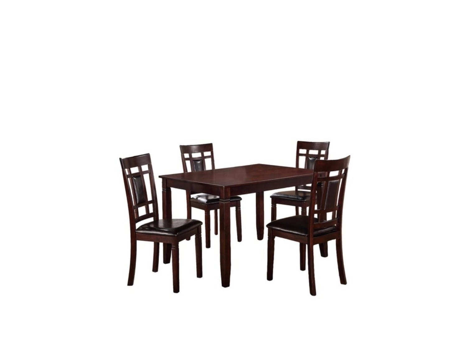 Flynama L-HS00F2232-ID-AHD Brown Contemporary/Modern Dining Room Set with Rectangular Table ( Seats 4 )