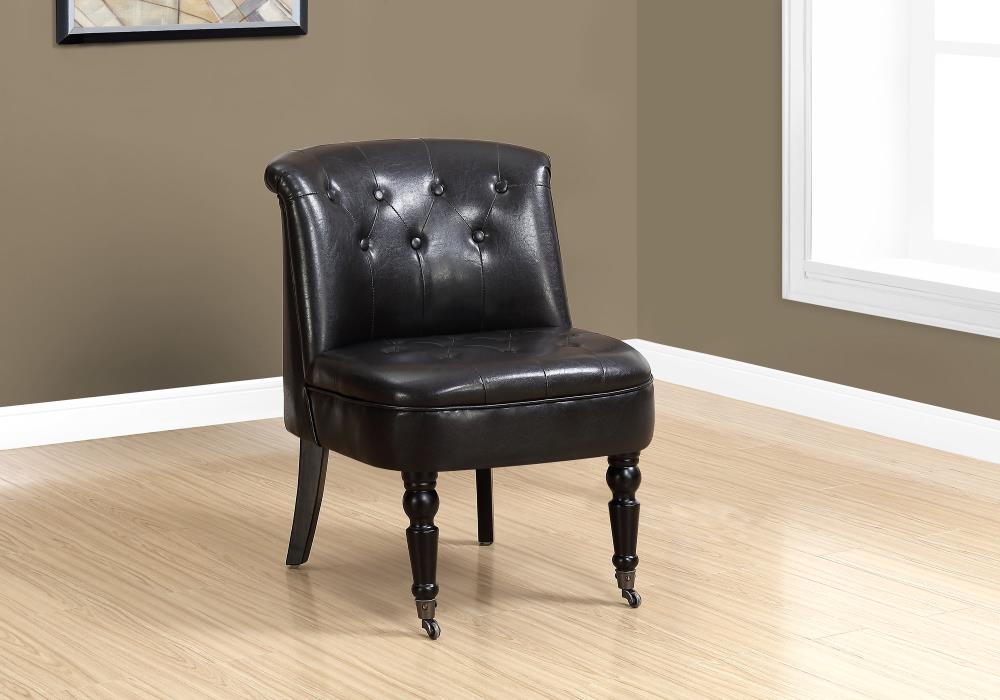 Monarch Specialties Modern Brown Faux Leather Accent Chair At 1896