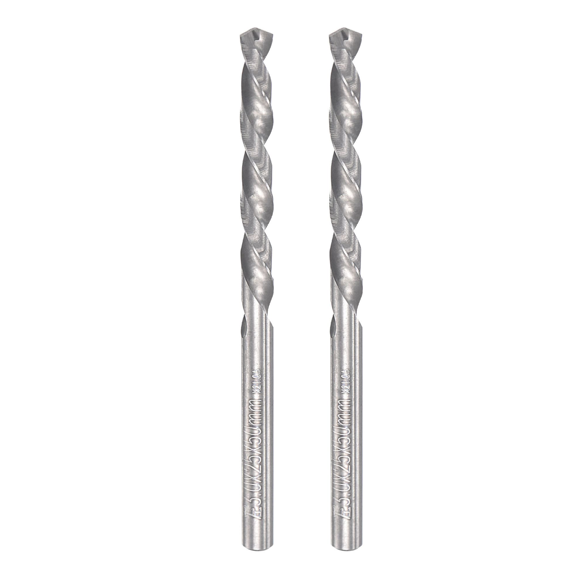 Unique Bargains Solid Carbide Twist Drill Bits 3mm Metric Left Hand Spiral Flutes Straight Shank Tungsten Steel Drilling Tool for Stainless Steel Alloy Metal 2pcs #S26041600UX4358