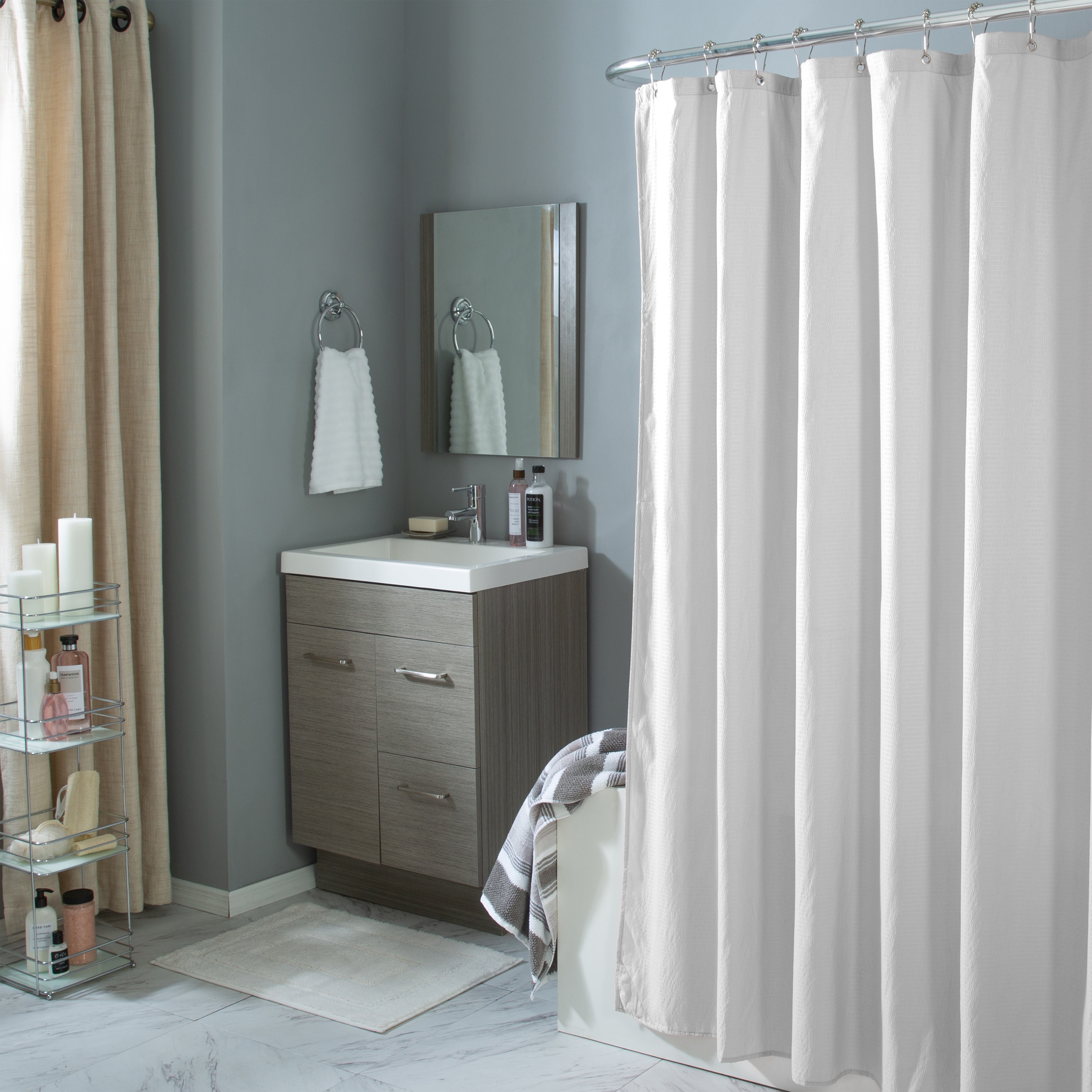 Bath Bliss 5417-WHITE Shower-Curtains-Liners - View #4