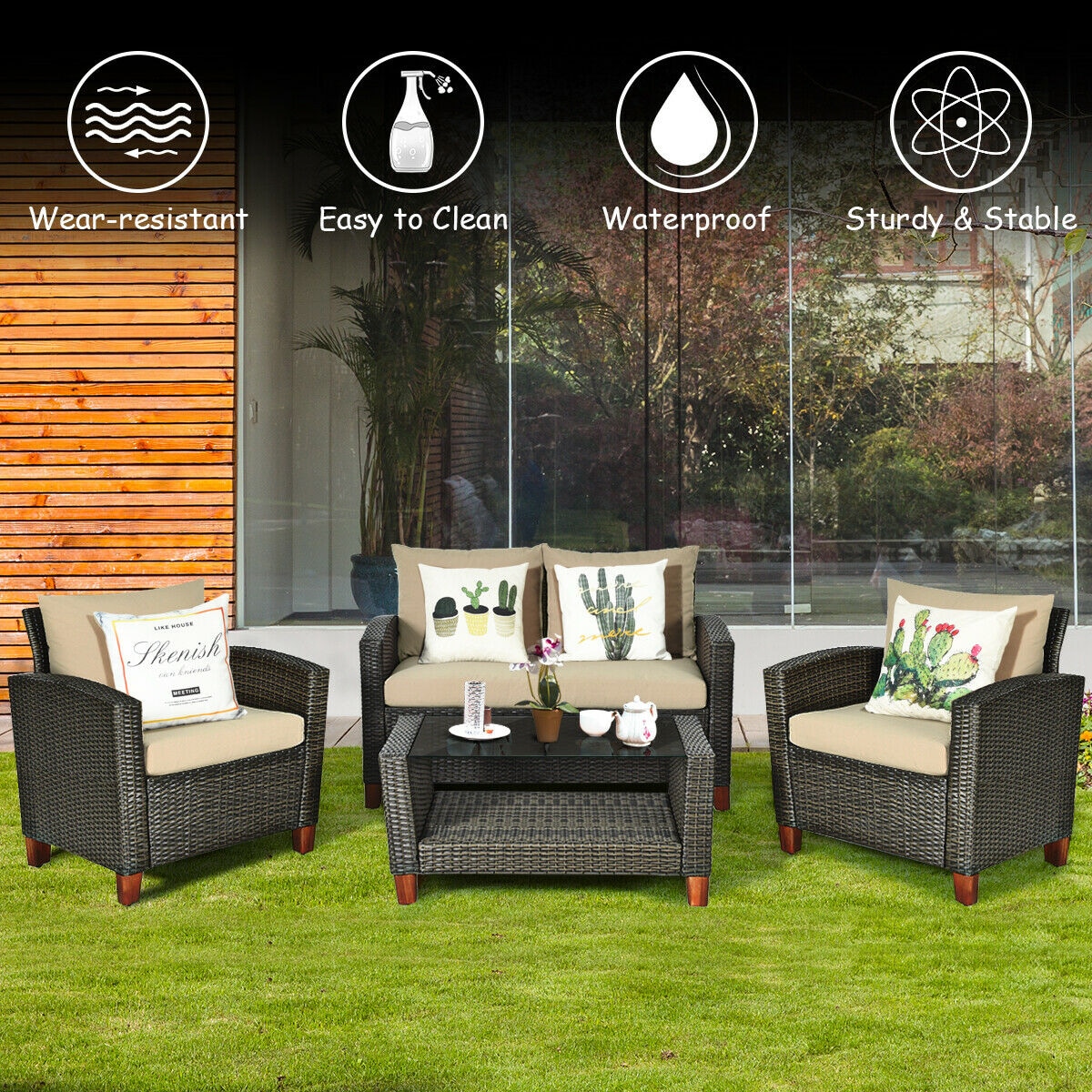 Forclover HBV-W665ABN Patio-Conversation-Sets - View #2