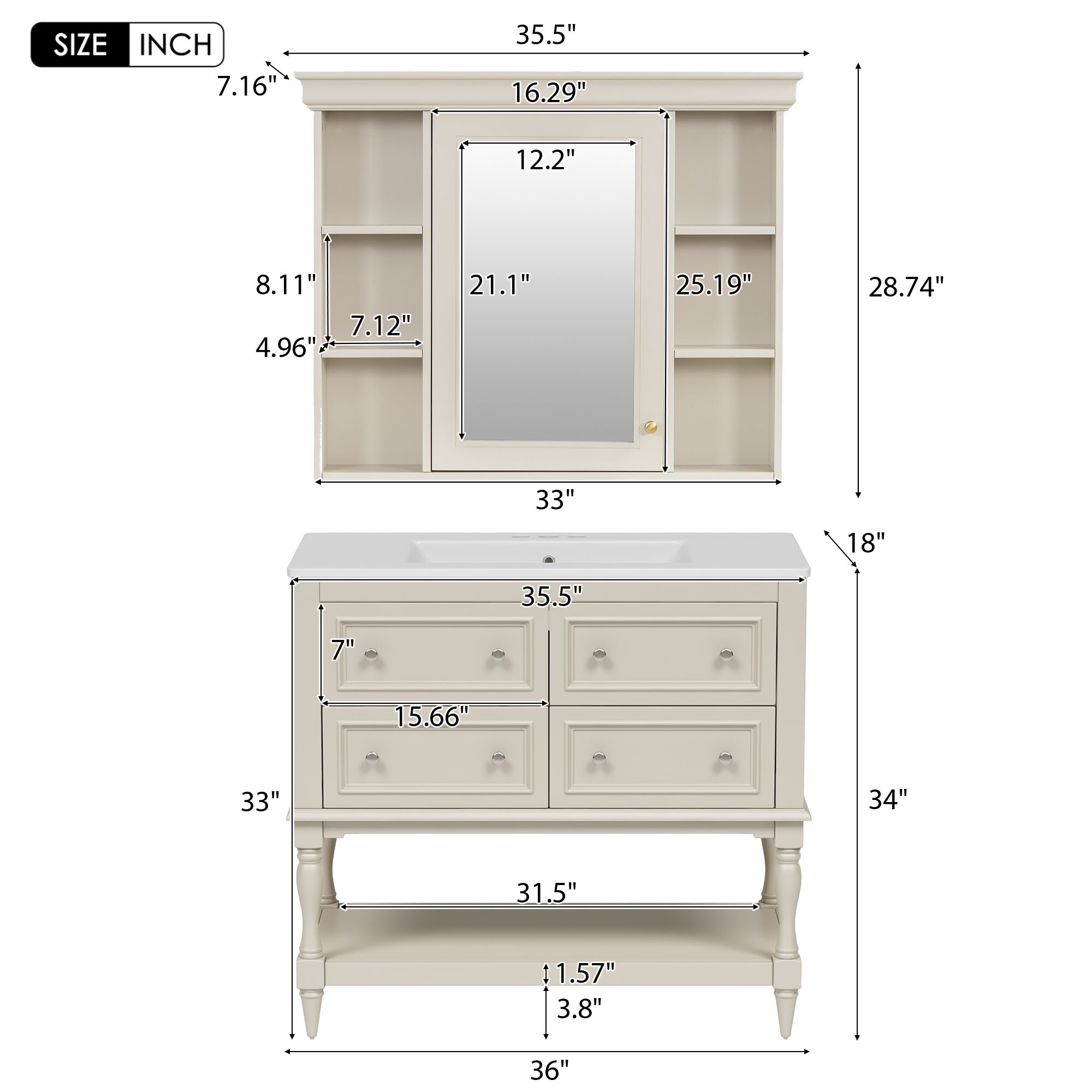 Tatayosi RY-138AAY-1 Bath-Vanity-Combo - View #8