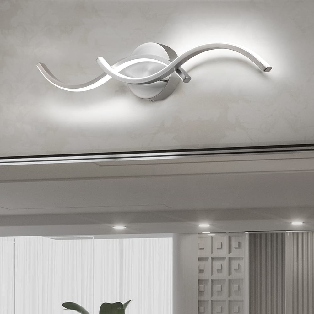 EDISLIVE Y81010000043348 23.6-in 2 -Light Nickel Integrated LED Modern/contemporary Vanity light