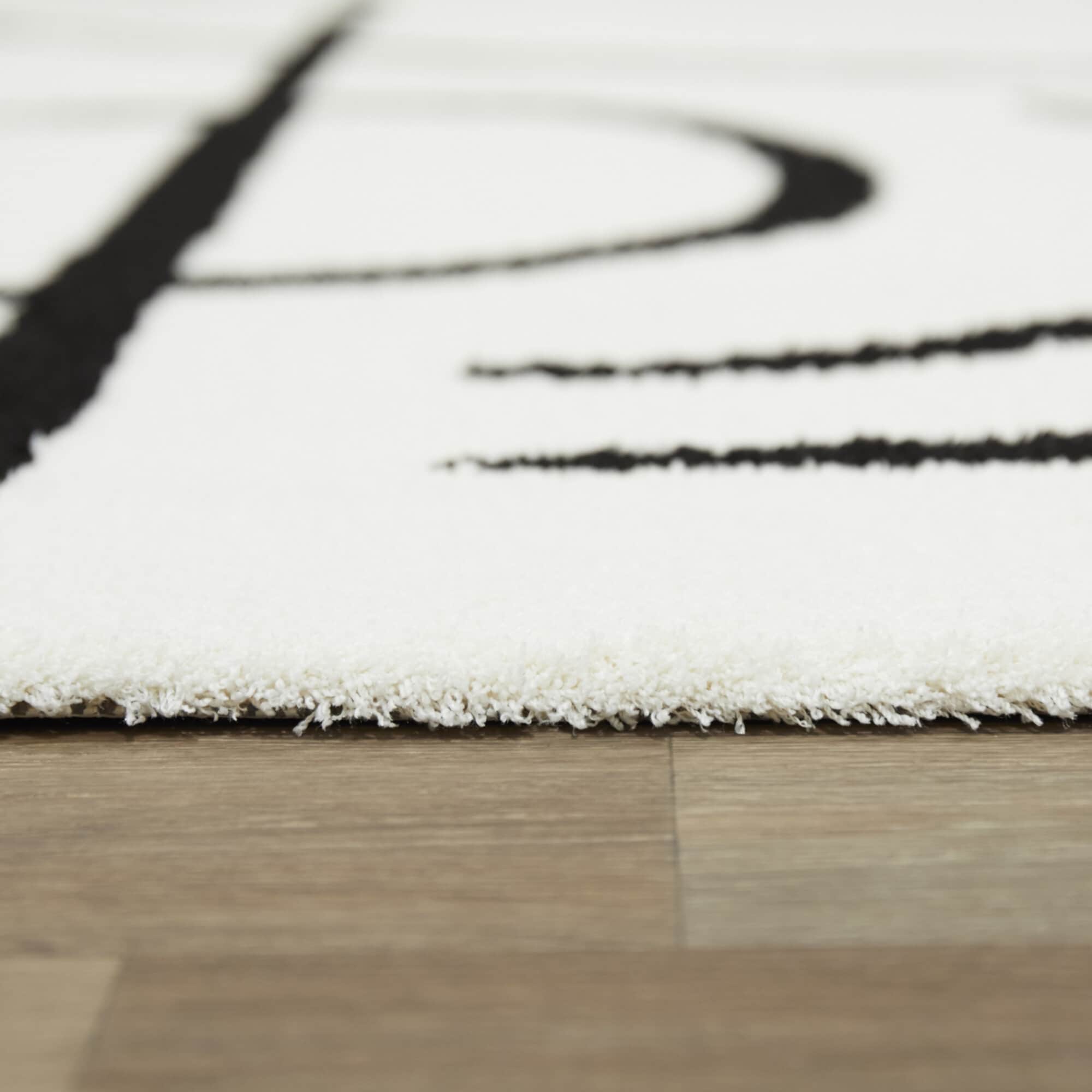 Velvety Abstract Shag Area Rug 8' x 10' in Timeless Colors