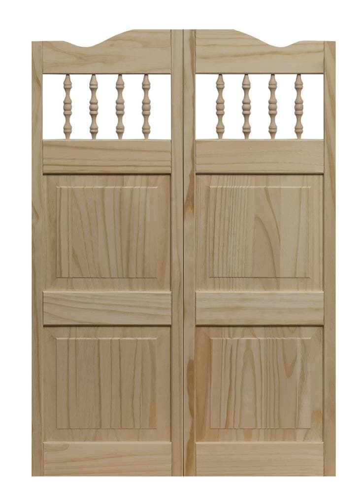 Pinecroft Royal Orleans 30-in x 42-in Unfinished Pine Wood Saloon and Cafe  Door Hardware Included in the Saloon & Cafe Doors department at