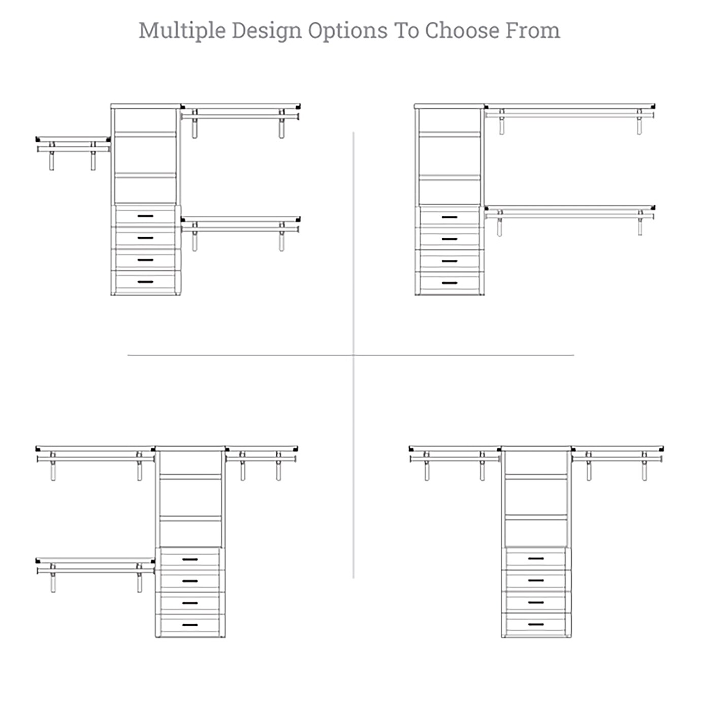 John Louis Home JLH-344SH-CH Wood-Closet-Kits - View #10