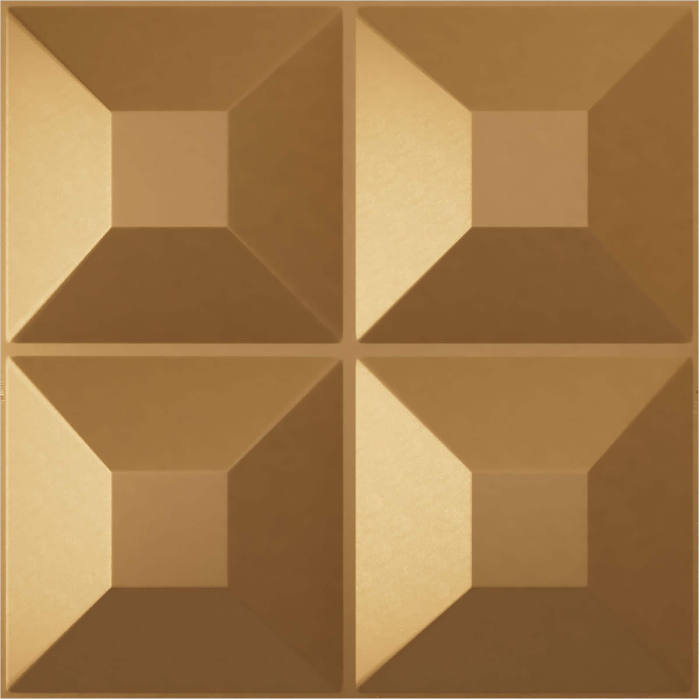 Ekena Millwork WP20X20FOBGL 19-5/8-in x 19-5/8-in Embossed Paintable/Stainable Gold PVC Geometric Wall Panel ( 2.67-sq ft )