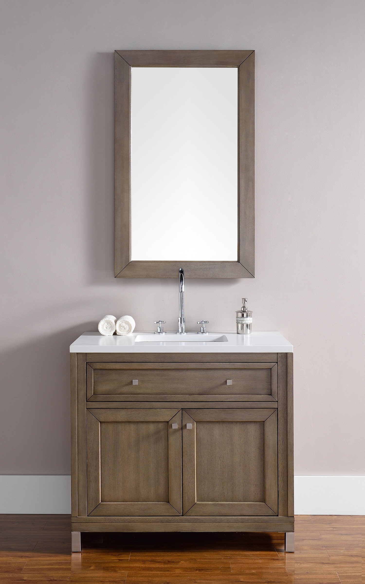 James Martin Vanities 305-V36-WWW-3CLW Bath-Vanity-Combo - View #2