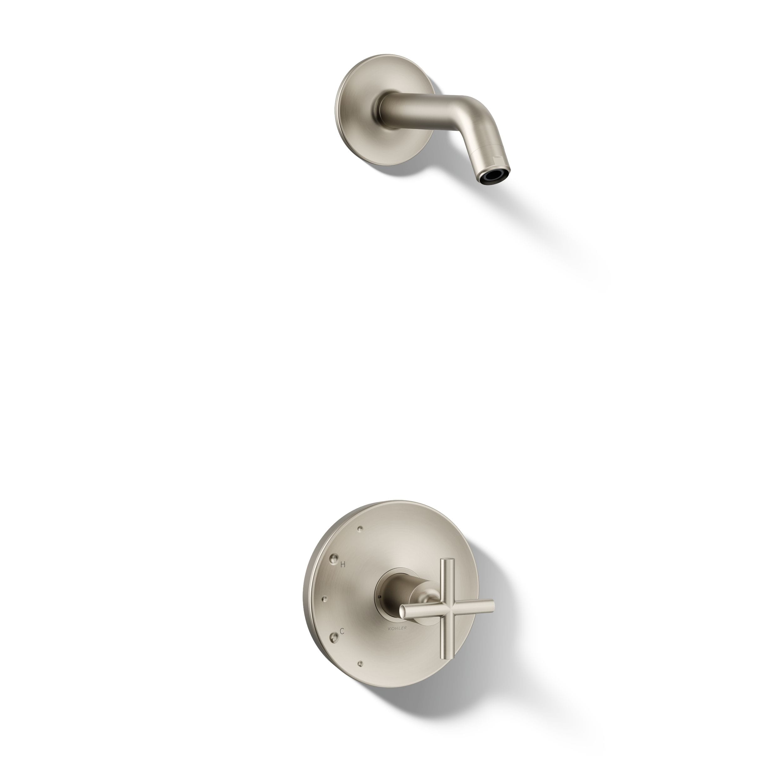 KOHLER - Purist Vibrant Brushed Nickel 1-handle Sold separately Shower Faucet ( Valve Included )