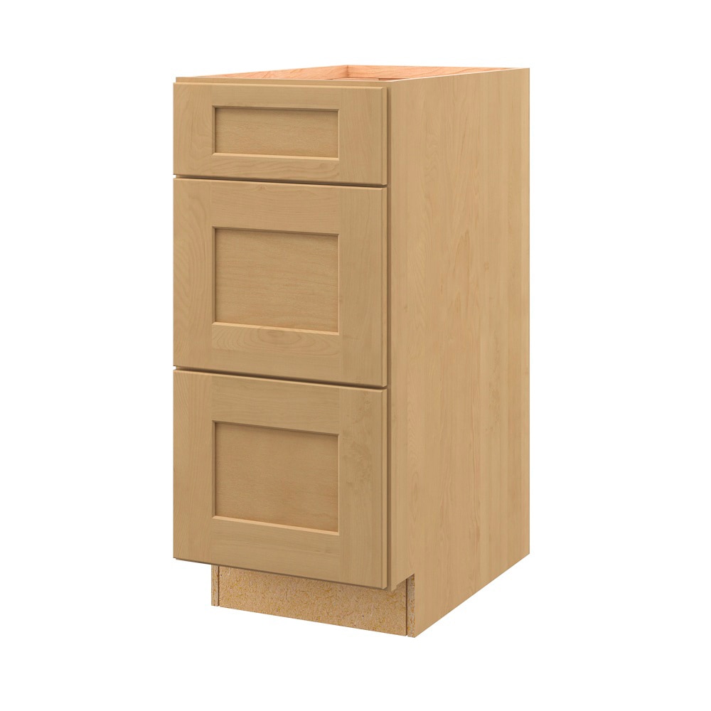 allen + roth 21150IB Innsbrook 15-in W x 34.5-in H x 24-in D Rye 3 -Drawers Drawer Base Fully assembled Cabinet (Flat Panel Shaker)