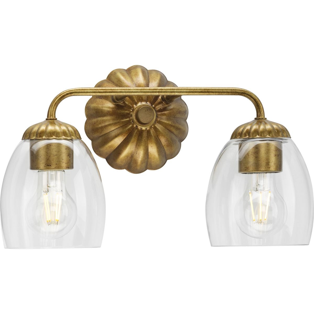 Progress Lighting P300489-204 Quillan 14.5-in 2 -Light Gold Modern/contemporary Vanity light