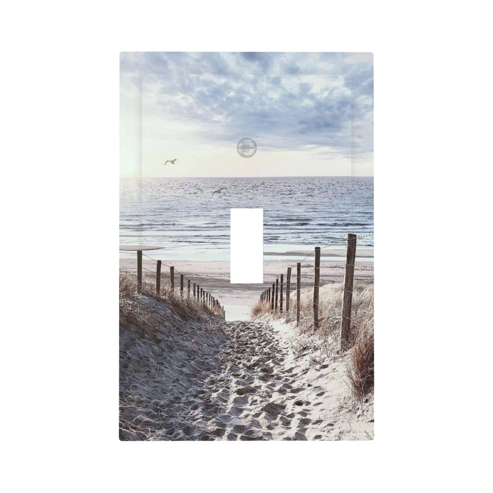 Afoxsos  Coastal Sea Sunset Ocean Nature Beach Coast Sandy Path Way Seascape Seaside 1 Gang Single Toggle Light Switch Wall Plate Mid Size Outlet