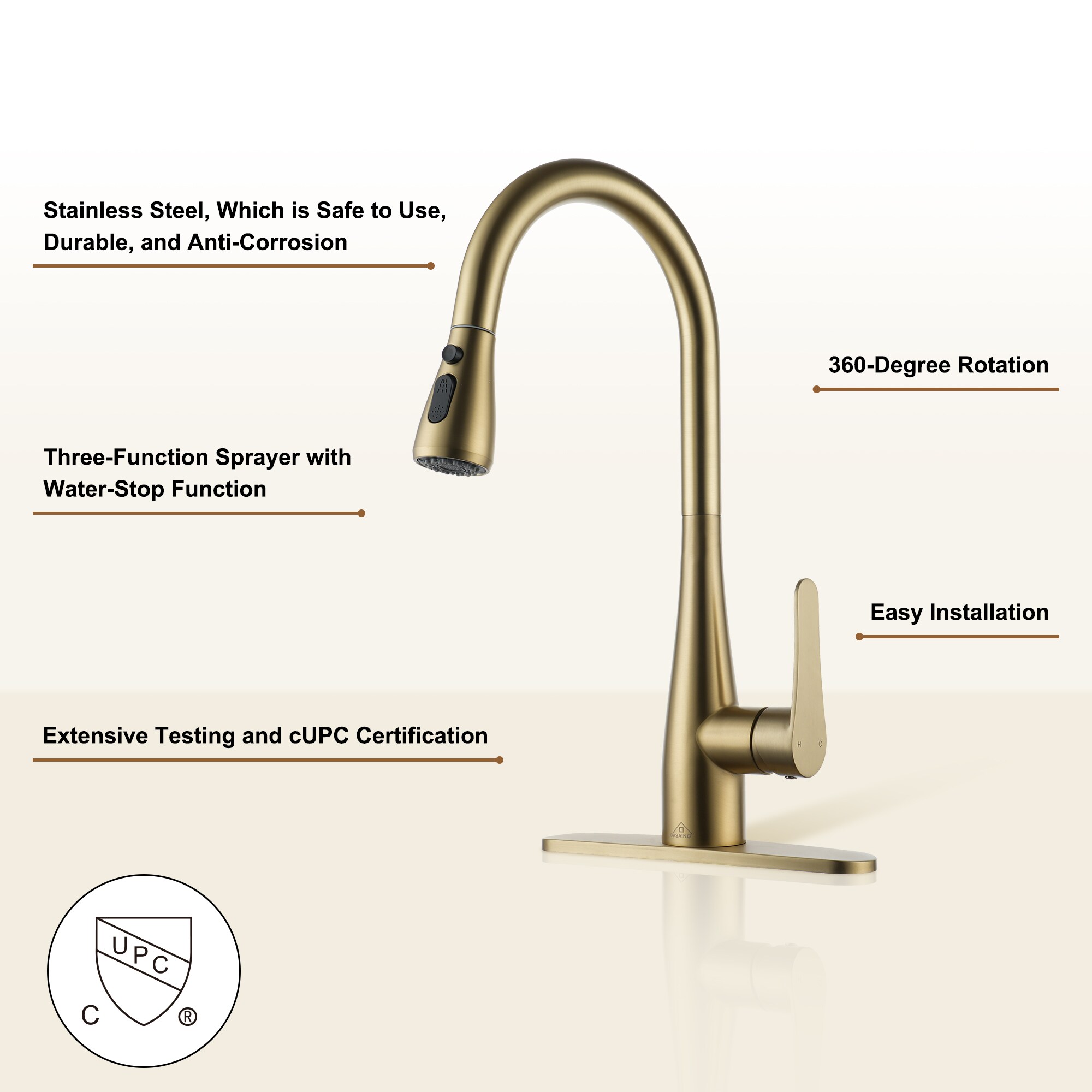 Mondawe MD-D70-BN Kitchen-Faucets - View #6