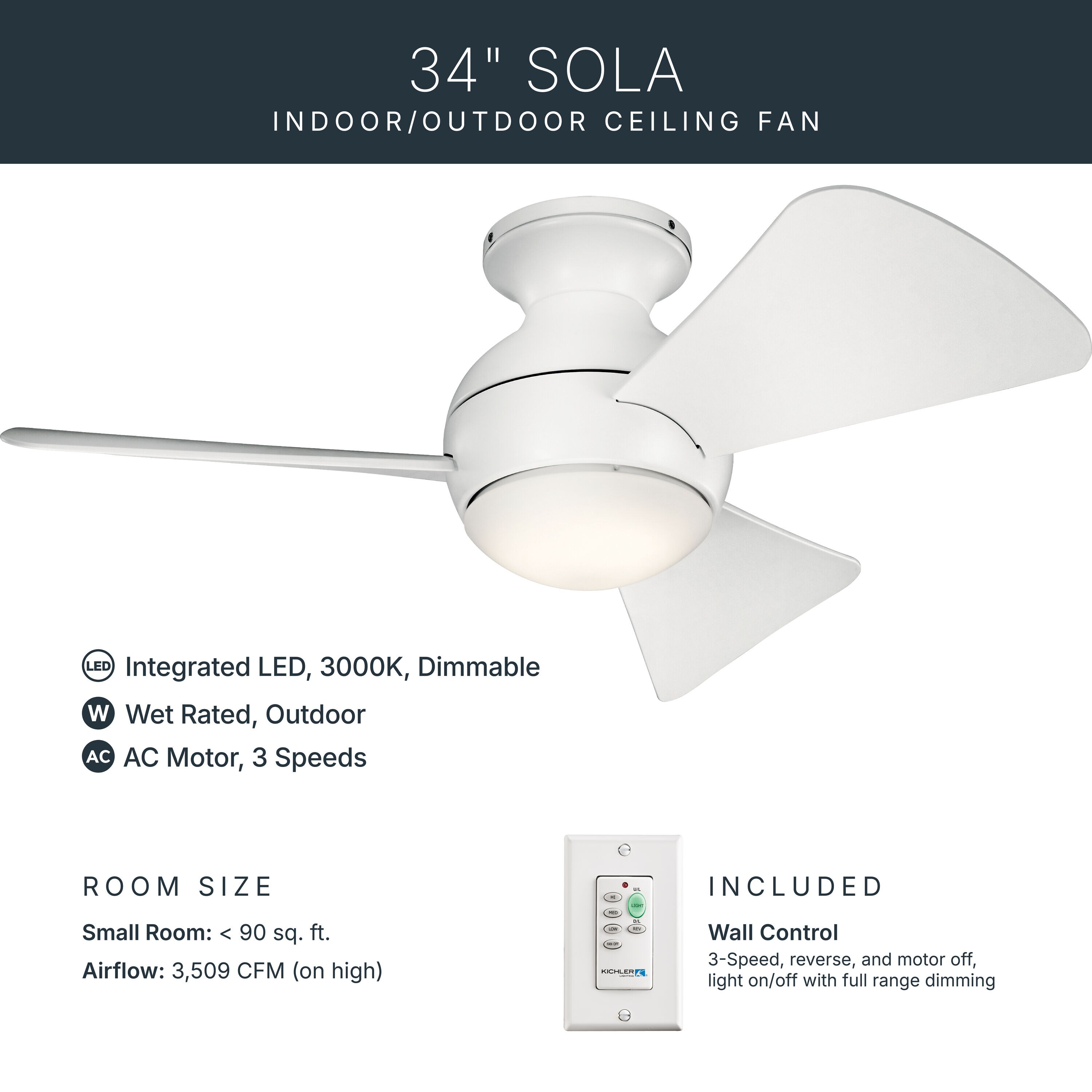 Kichler 330150MWH Ceiling-Fans - View #4