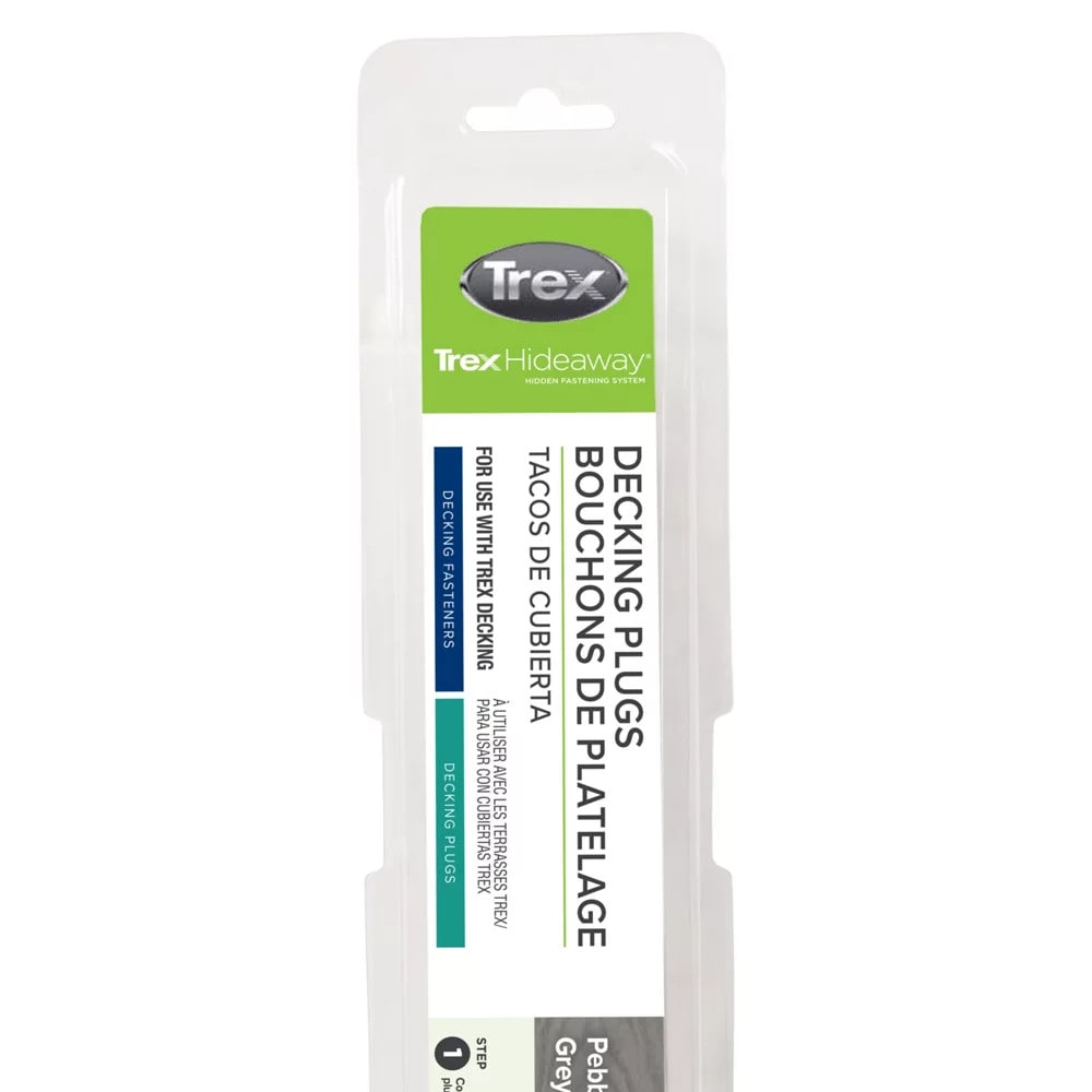 Trex TDPLGPG8001 Hideaway Plugs Pebble Grey Hidden Deck Fastener 180 Square feet ( 80 -Pack )