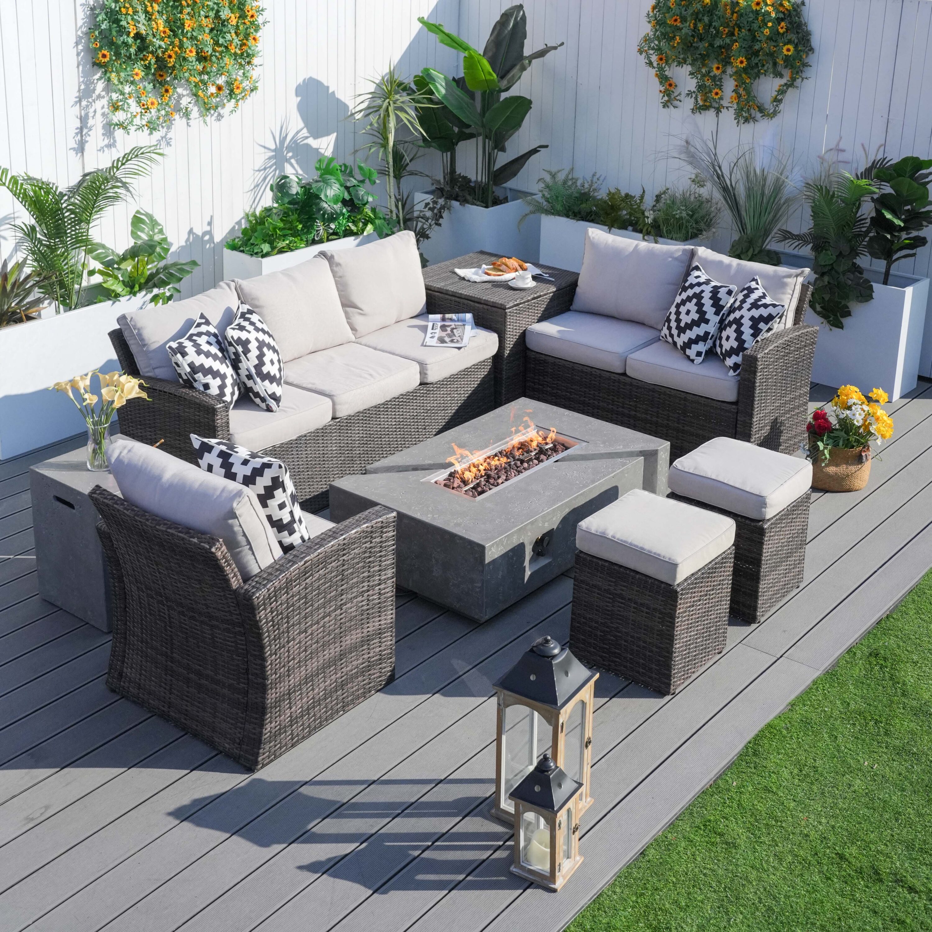 Direct Wicker DWG-1403BBR&24913GR Patio-Conversation-Sets - View #4
