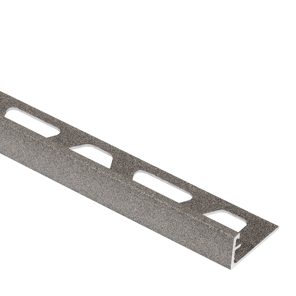 Schluter Systems A60TSSG Schiene 0.25-in W x 98.5-in L Stone Grey Textured Color-Coated Aluminum Aluminum L-angle Tile Edge Trim