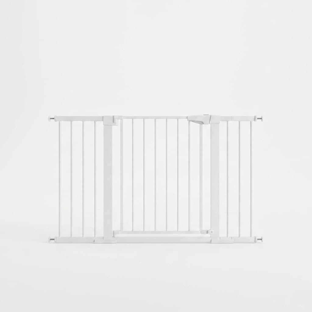 Etokfoks  29 5 51 5 in x 30 in Auto Close Walk Through Pressure Mount Baby Gate with Extensions 1 Pack