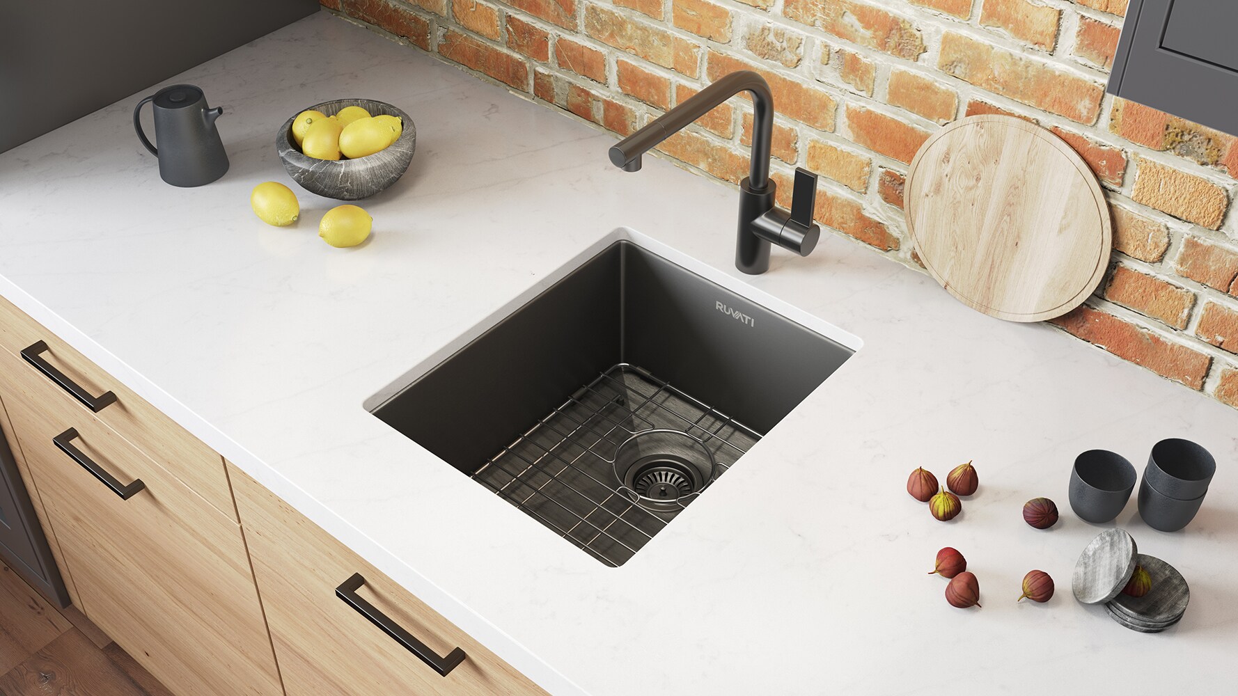 Ruvati RVH7114BL Bar-Prep-Sinks - View #7