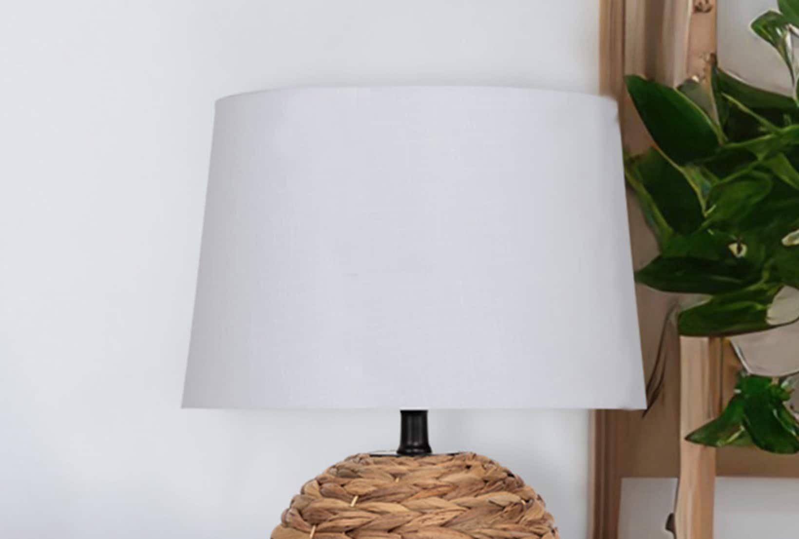 Allen + Roth 10-in X 15-in White Linen Drum Lamp Shade Lsh73 At Lowes.com