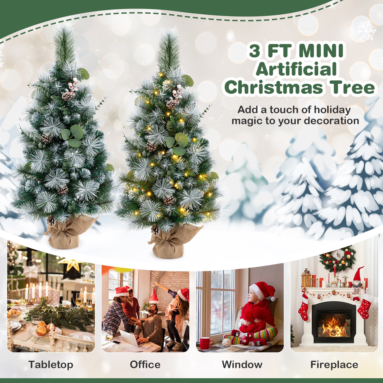 WELLFOR CM-HGY-23541US Artificial-Christmas-Trees - View #6