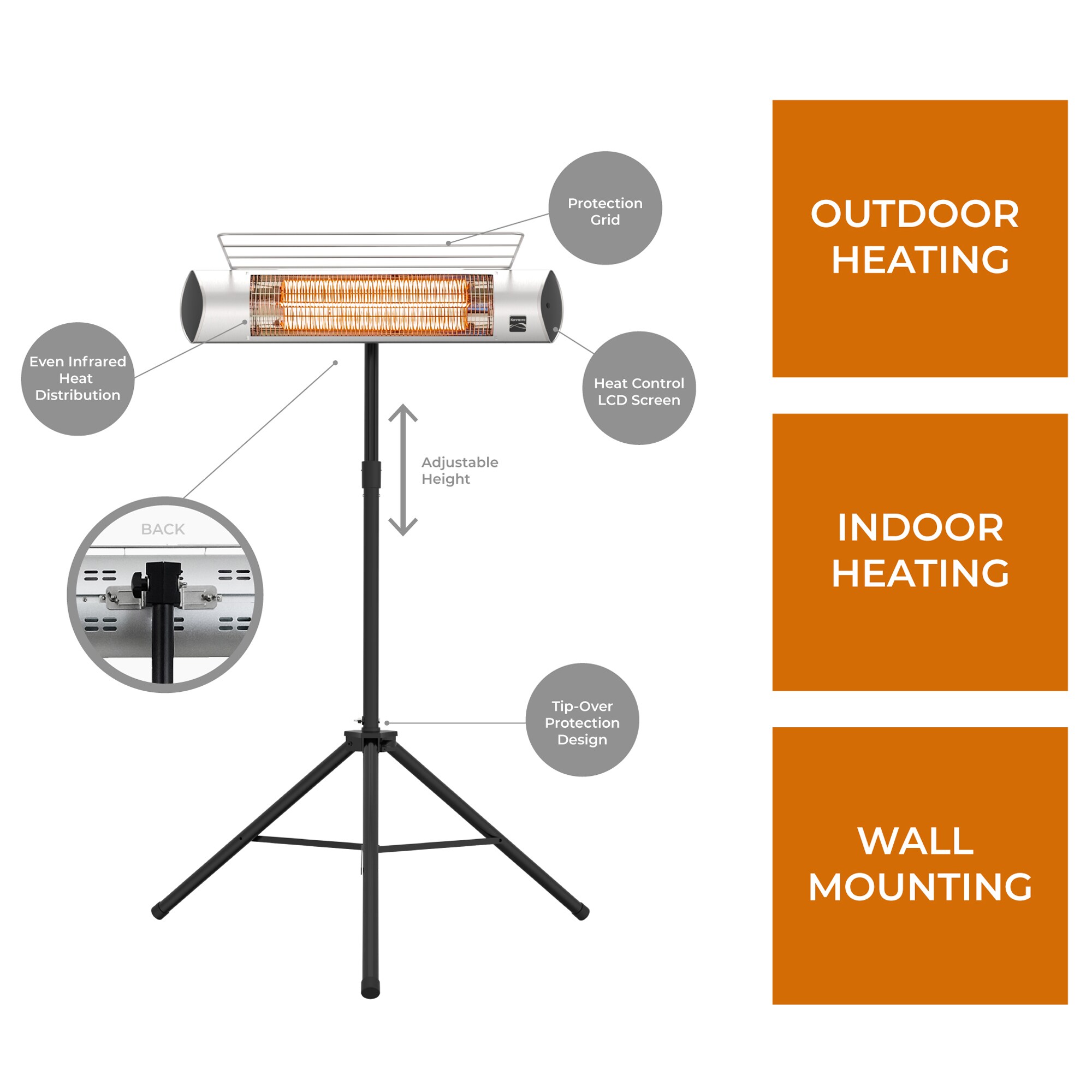 Kenmore KH-7E01-SSTP Outdoor-Electric-Patio-Heaters - View #5