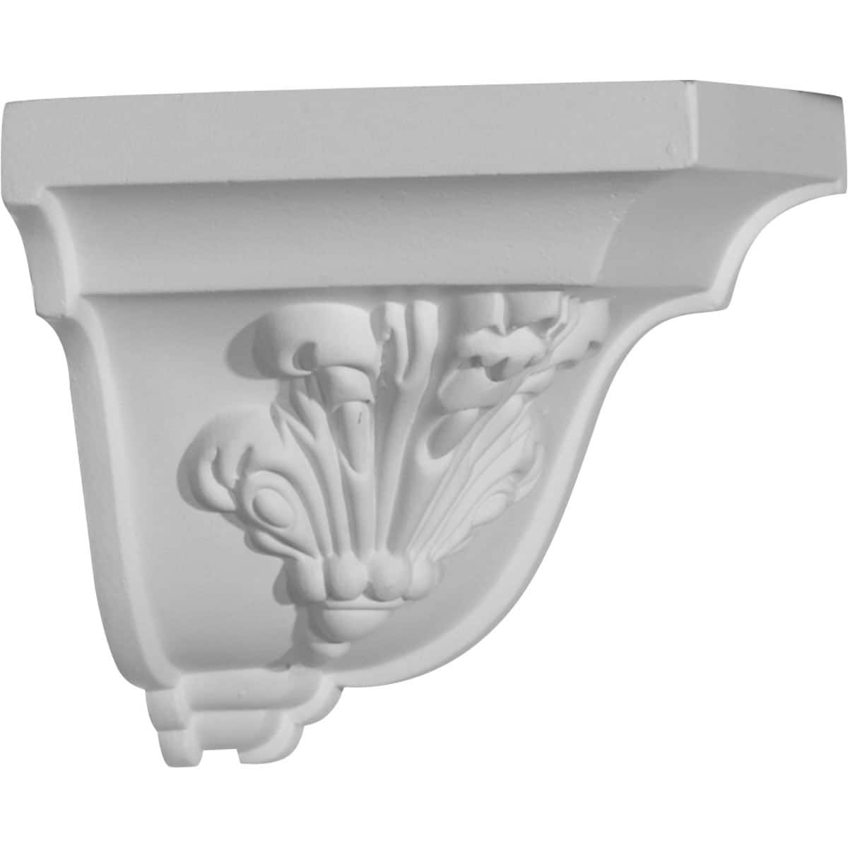 Ekena Millwork MOC04X04 4-5/8-in x 4-3/4-in Interior Primed Polyurethane Traditional 153078 Outside corner Crown Moulding Block