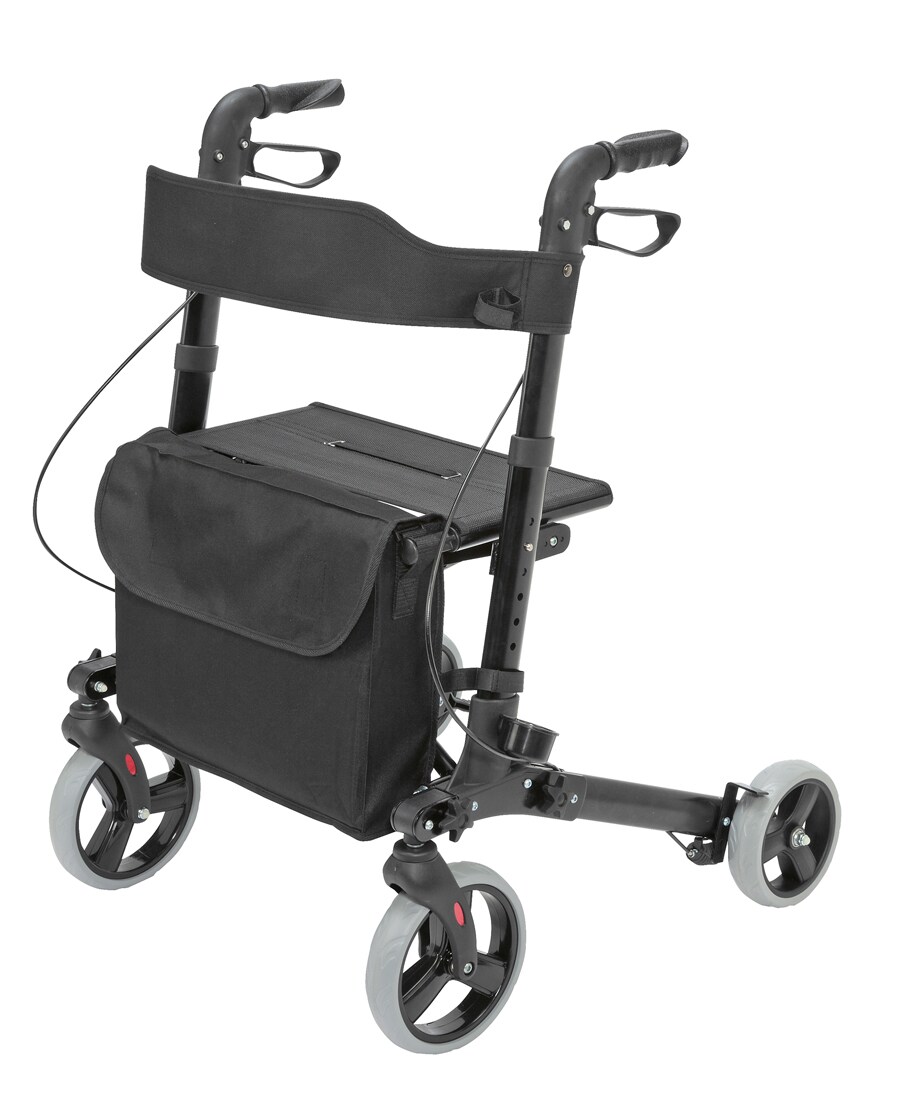 HealthSmart Black Fold-Up/Easy Storage Rollator in the Walkers ...