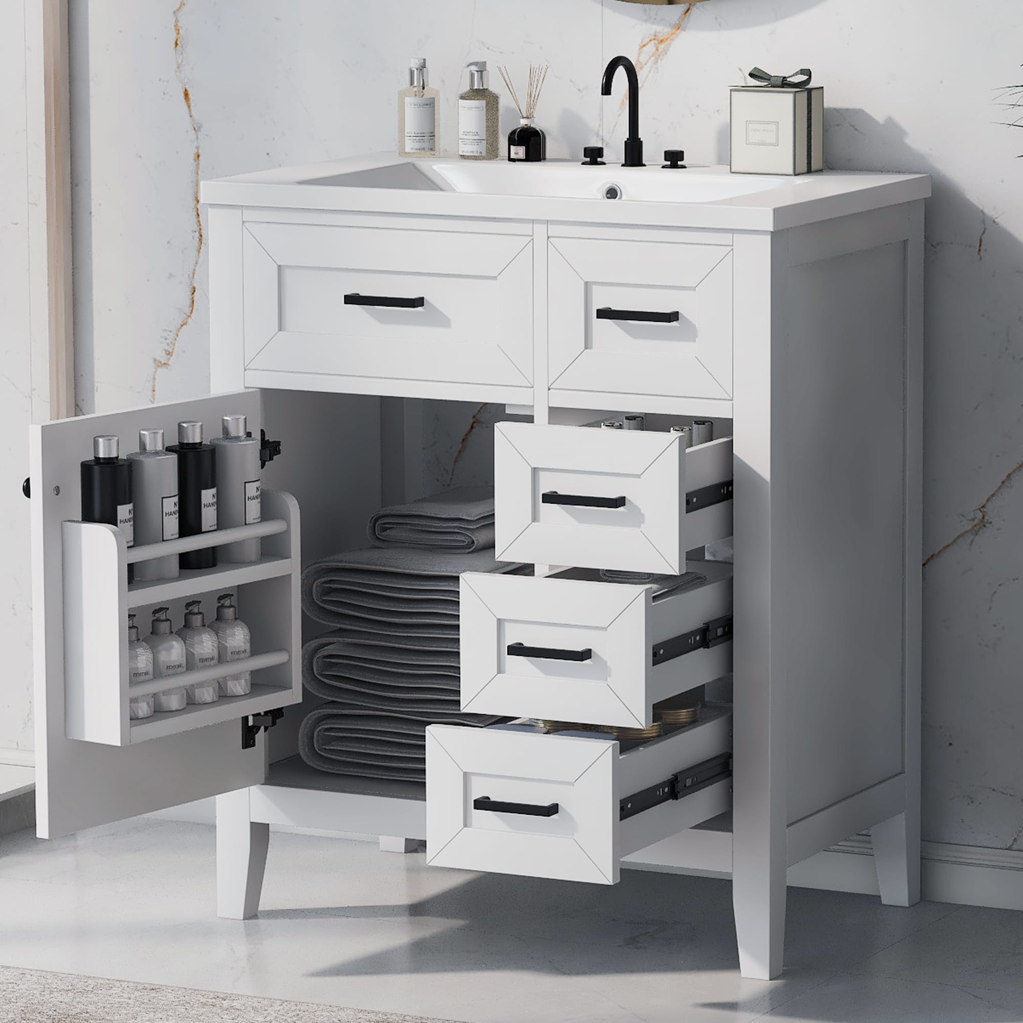 WELLFOR NIE-M5TP003 Bath-Vanity-Combo - View #2