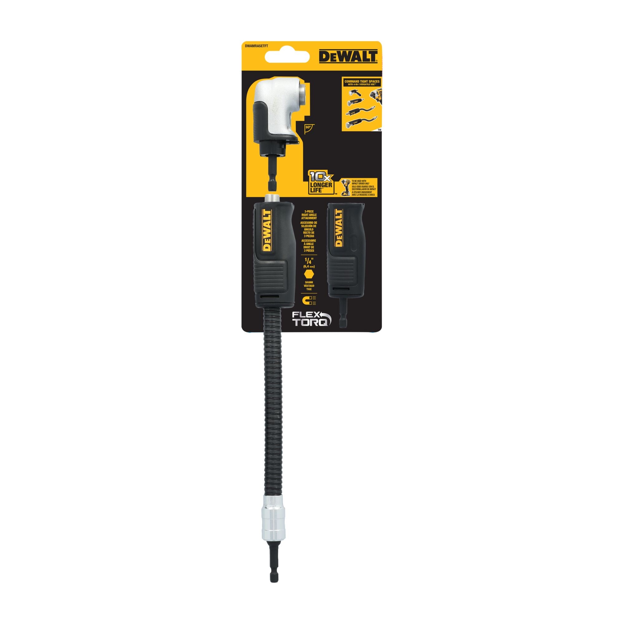 DEWALT DWAFEMRASET ELITE SERIES 3 -Pack Right angle drill attachment