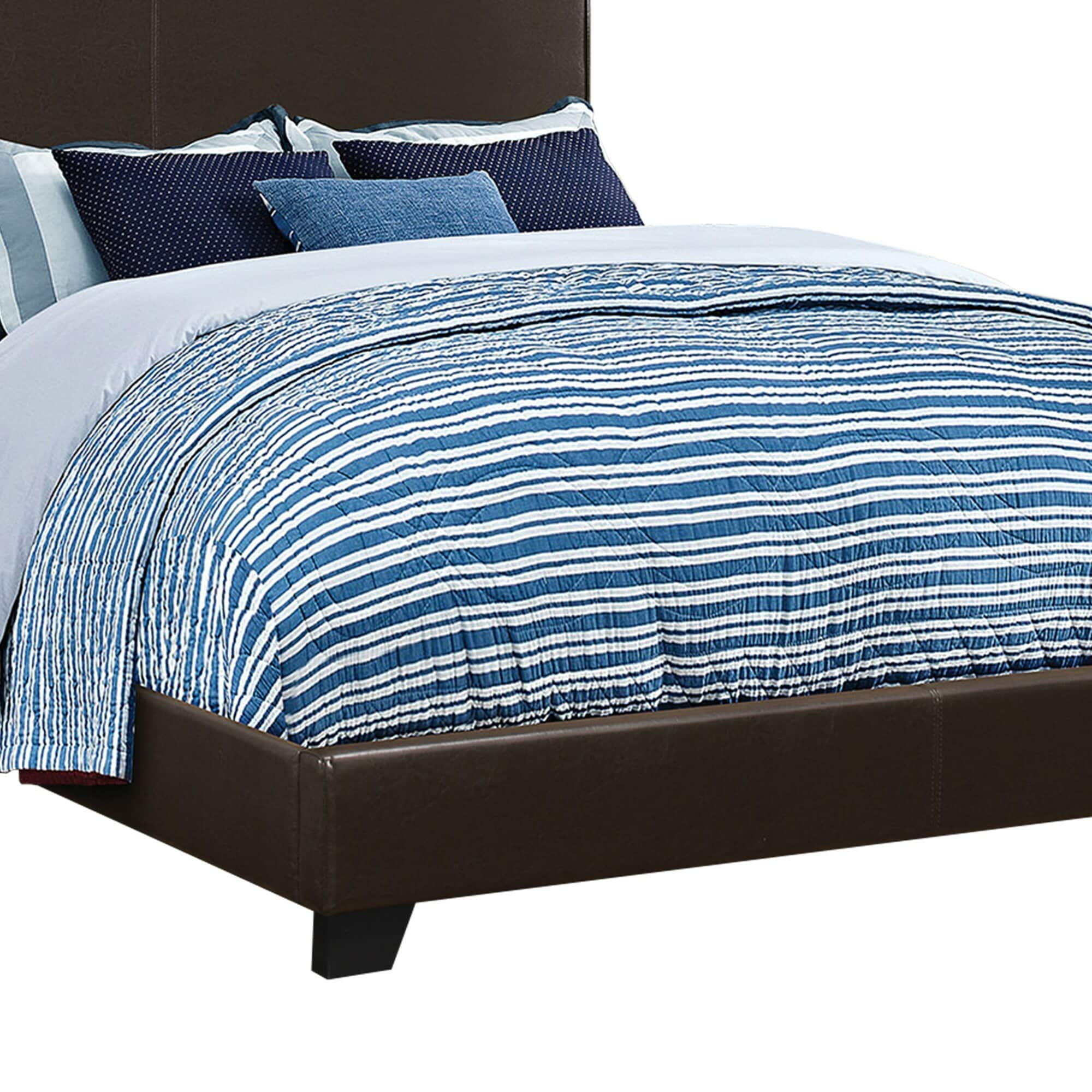 Benzara Brown Queen Wood Panel Bed In The Beds Department At Lowes.com