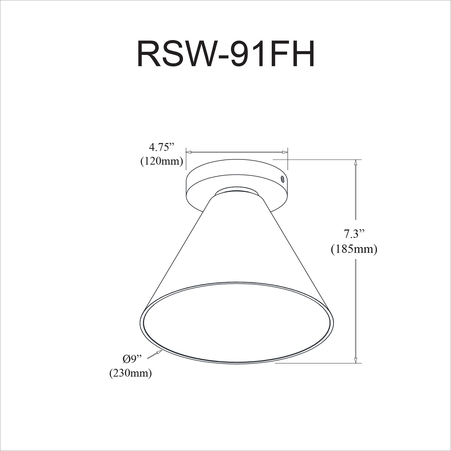 Dainolite RSW-91FH-SC-CLR flushmounts - View #2