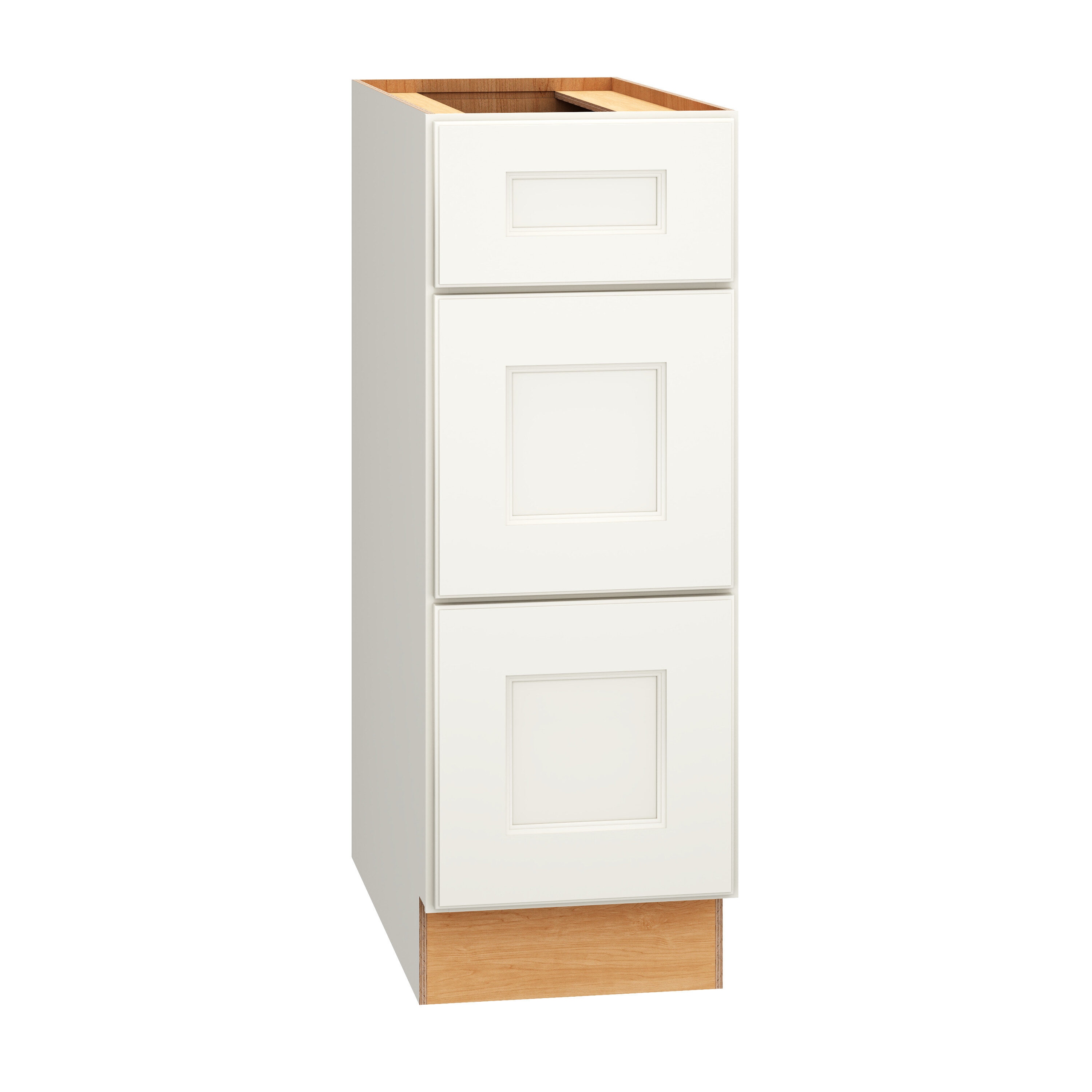 Diamond Express Macaulay 33-in W x 90-in H x 24-in D White 3-Drawers Single Oven Base Fully Assembled Plywood Cabinet (Recessed Panel Square Style)