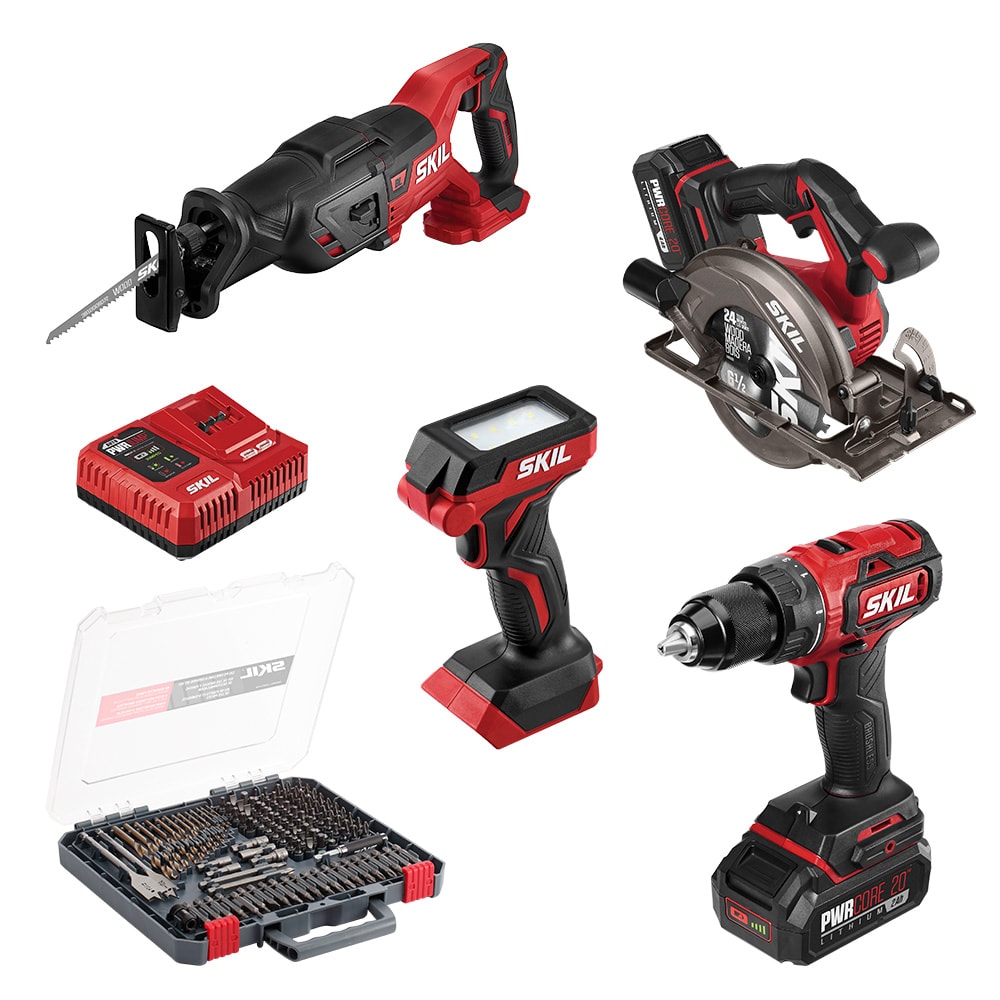 BLACK+DECKER Cordless Drill Combo Kit with Case, 6-Tool with MarkIT Picture  Hanging Kit (BDCDMT1206KITC & BDMKIT101C) 